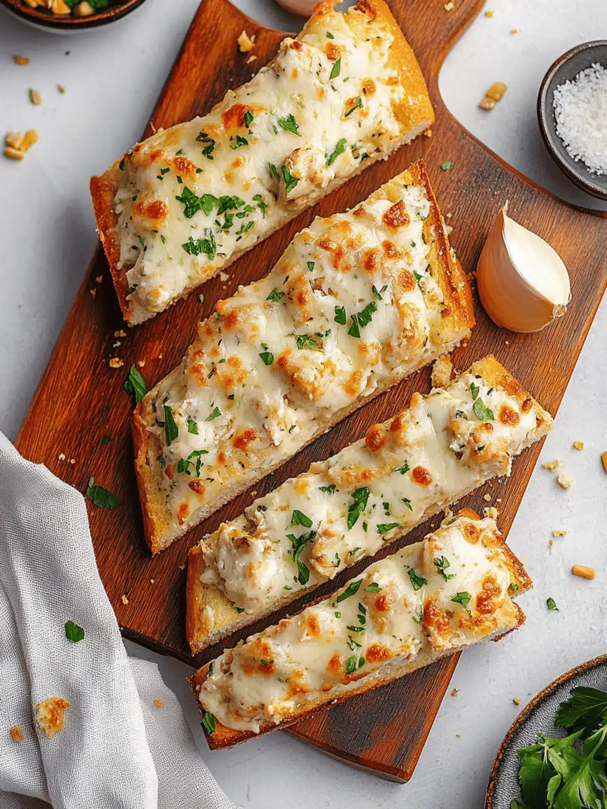 Satisfy Your Cravings with Chicken Alfredo Garlic Bread 2 Chicken Alfredo Garlic Bread