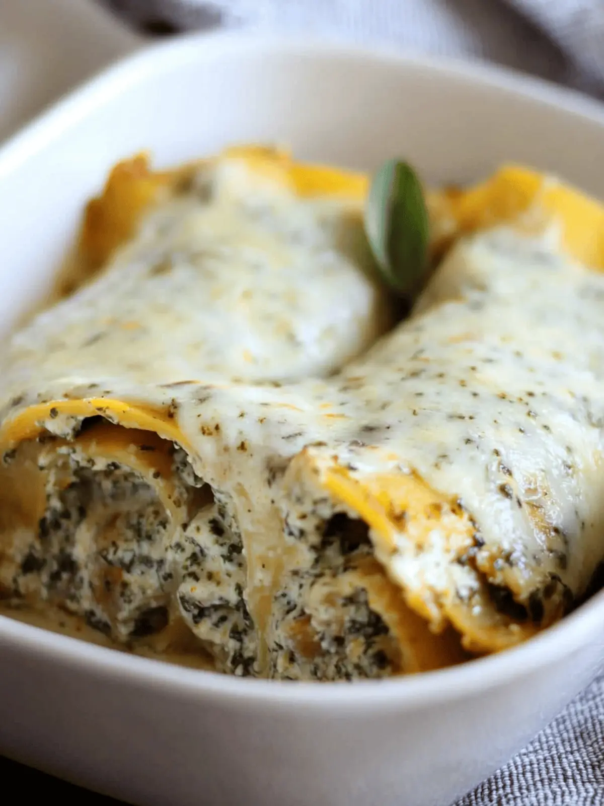Roasted Garlic Butternut Squash Lasagna Roll-Ups with Sausage Bliss 3 Roasted Garlic Butternut Squash Lasagna Roll-ups with Sweet Italian Sausage and Pesto Cream Sauce