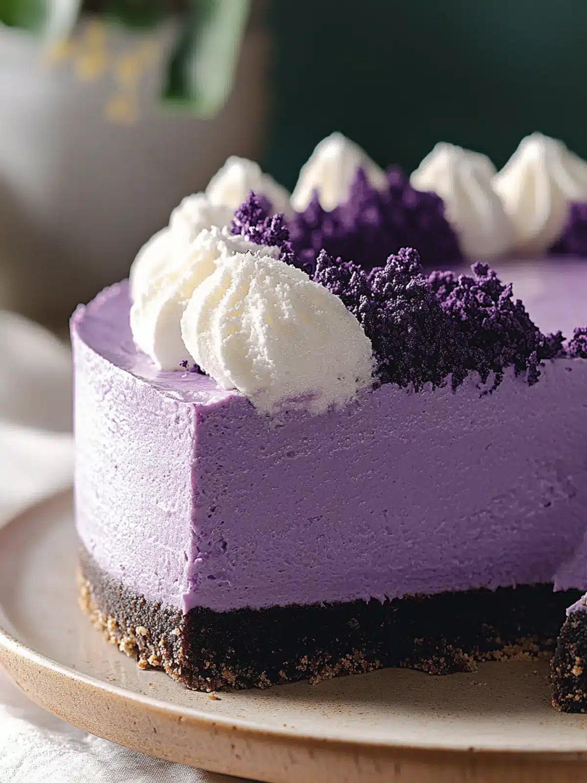 Indulge in Homemade Ube Cheesecake: A Heavenly Delight 2 Homemade Ube Cheesecake