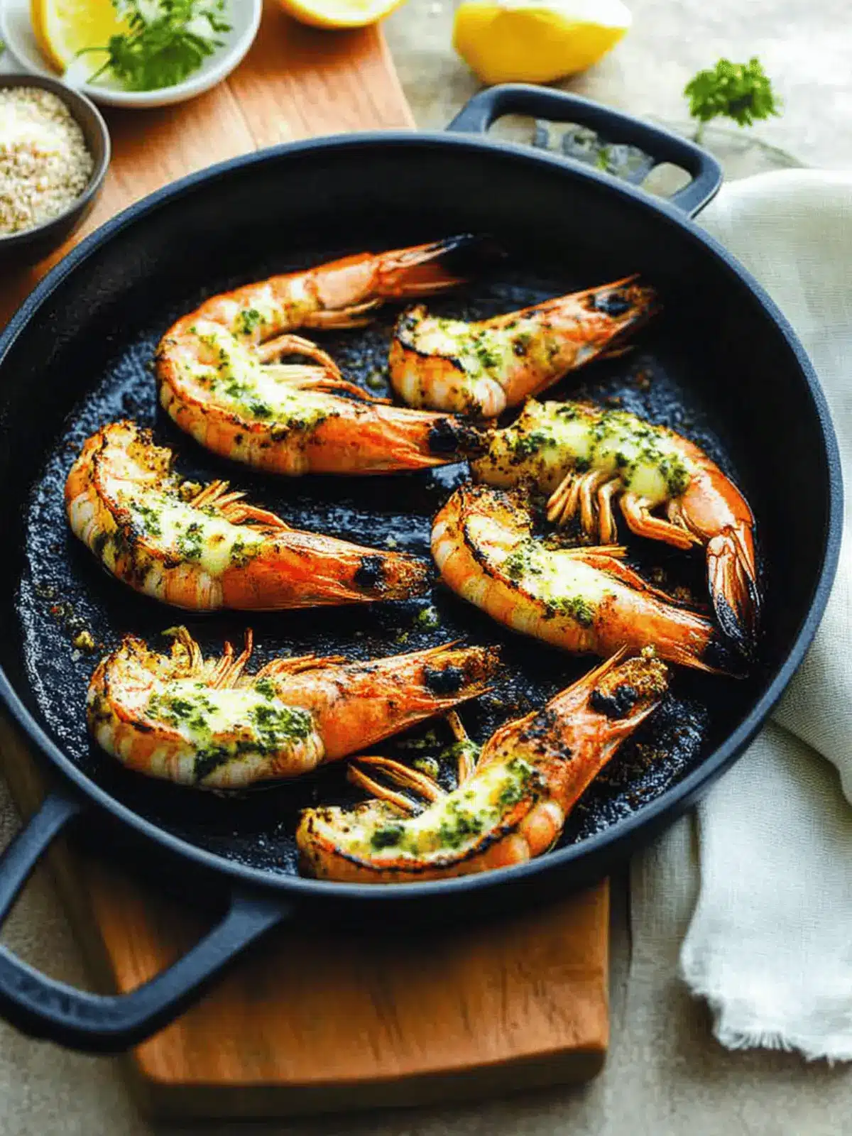 Savor Chargrilled King Prawns With Garlic Butter Bliss 2 Chargrilled King Prawns With Garlic Butter