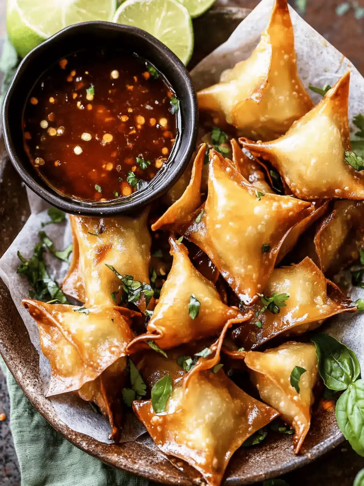 Crispy Cheese Rangoons with Sweet Ginger Chili Sauce Delight 2 Crispy Cheese Rangoons with Sweet Ginger Chili Sauce Delight