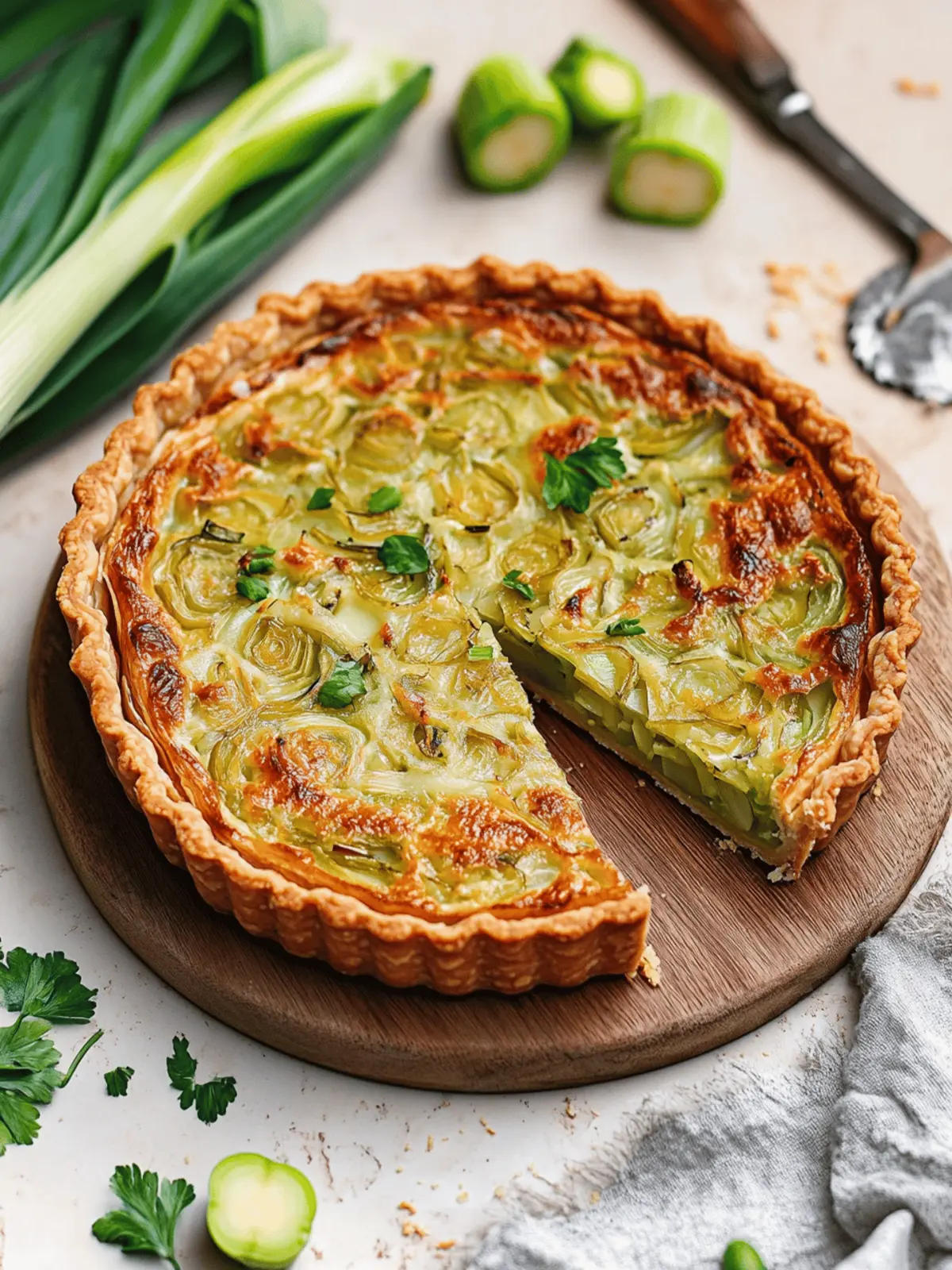 Mouthwatering Vegan Leek Tart with Creamy Cashew Delight 4 Vegan Leek Tart