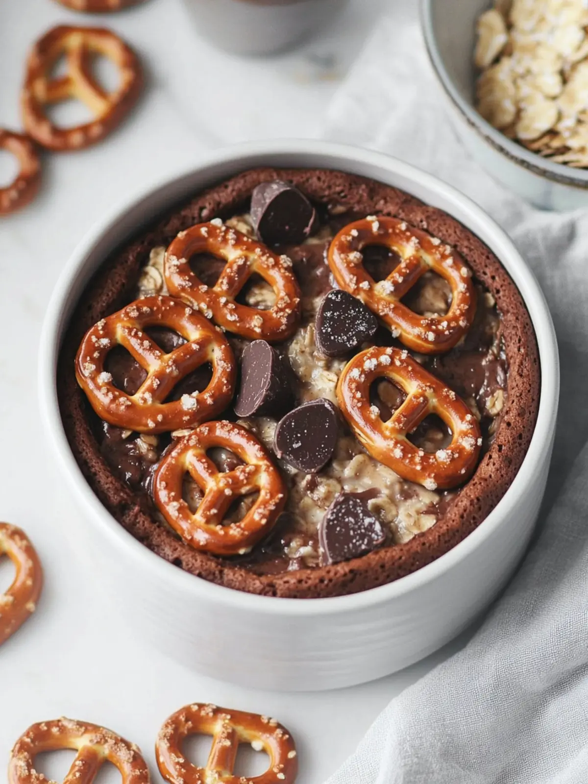 Simple Chocolate Pretzel Baked Oats for a Cozy Breakfast Treat 3 Simple Chocolate Pretzel Baked Oats