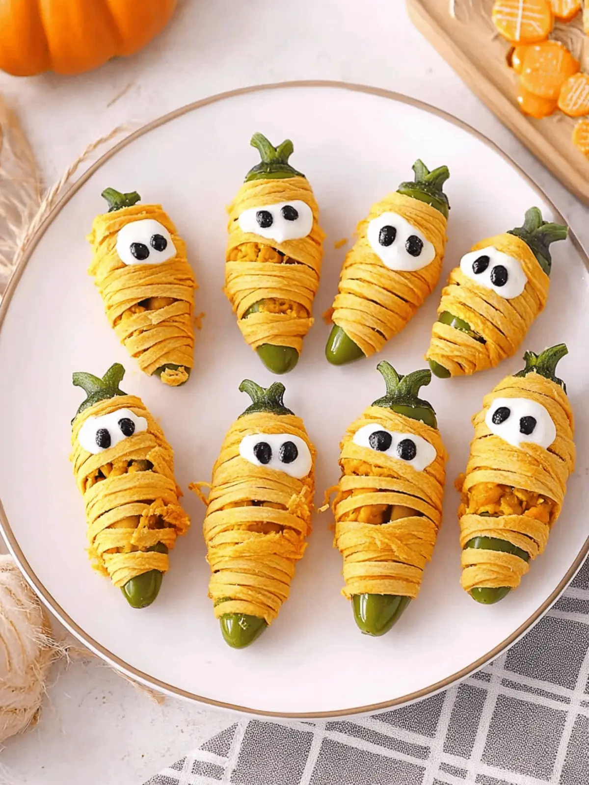 Jalapeño Popper Mummies: A Spooktacular Halloween Treat 2 Jalapeño Popper Mummies (Halloween Appetizer)