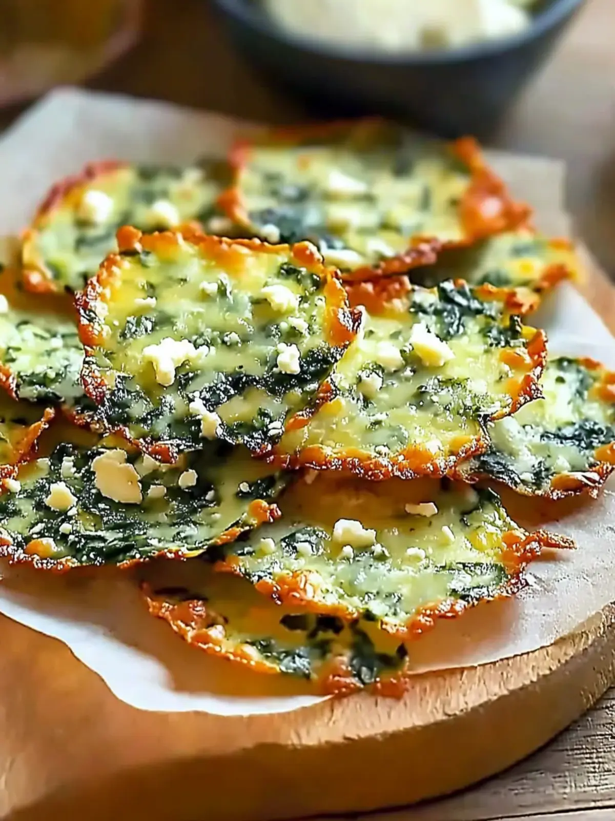 Crispy Homemade Spinach and Feta Cheese Chips You ll Adore 4 Homemade Spinach and Feta Cheese Chips
