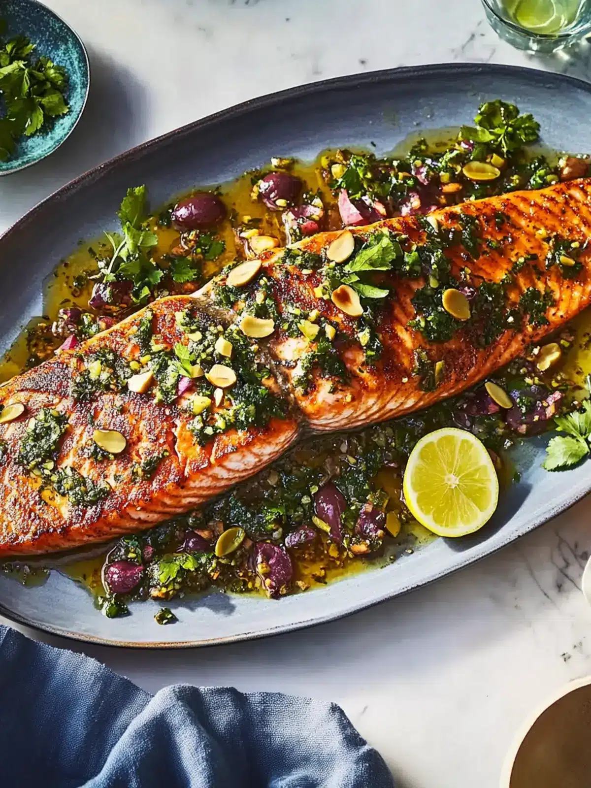 Savor Slow-Roasted Salmon with Walnut-Olive Vinaigrette 2 Slow-Roasted Salmon with Walnut-Olive Vinaigrette