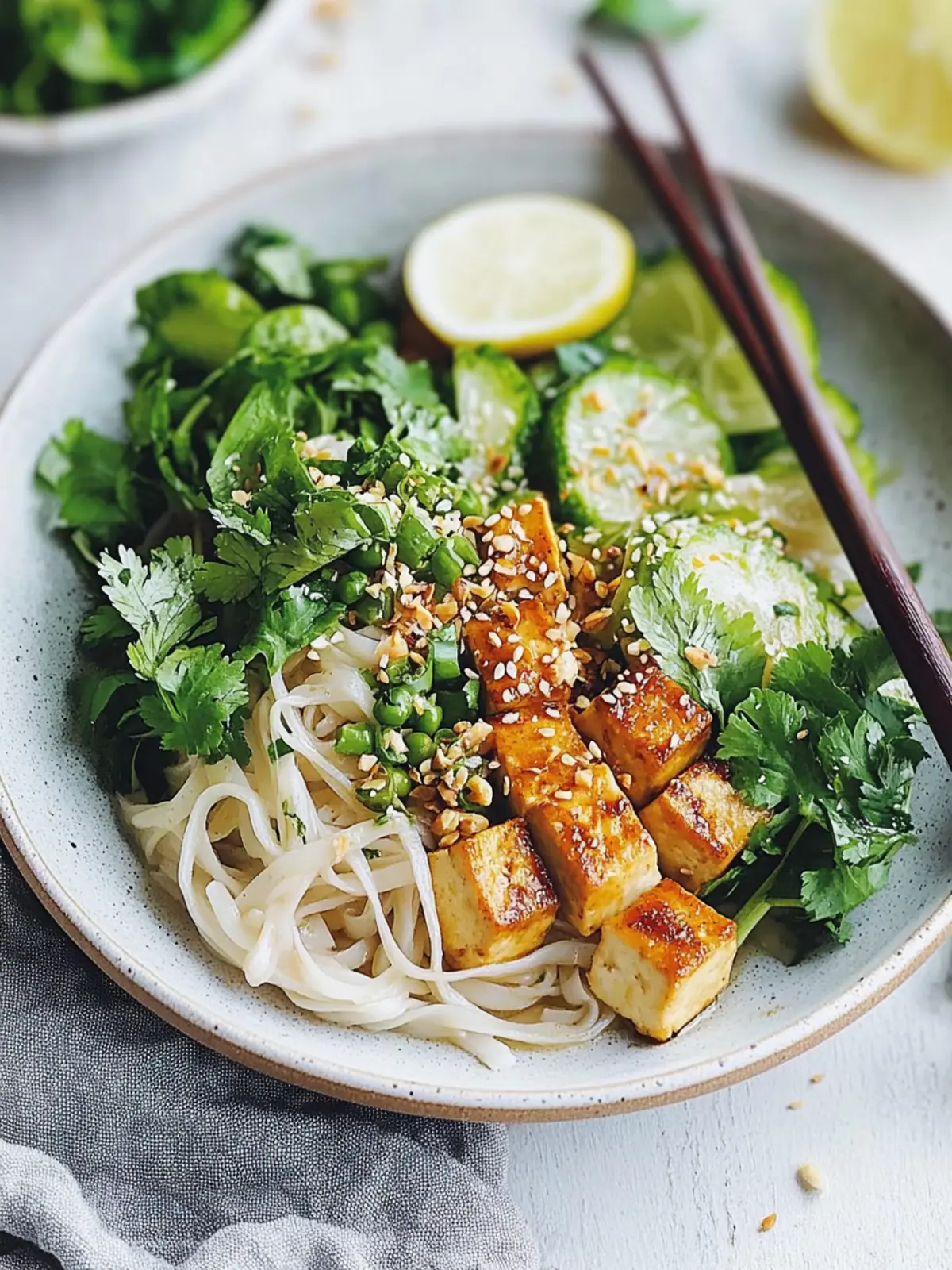Lemongrass Tofu Noodle Salad for a Fresh Twist in Your Kitchen 3 Lemongrass Tofu Noodle Sala