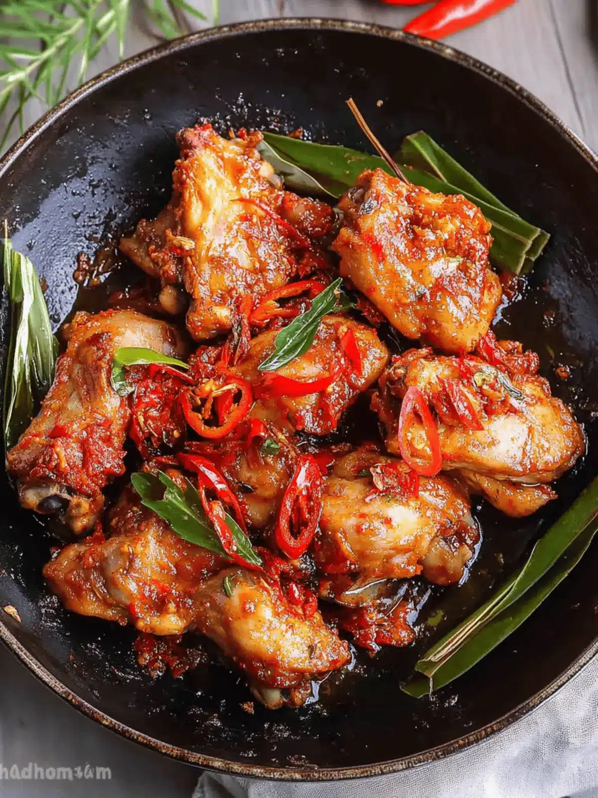 Indonesian Spicy Chicken with Zesty Lemongrass Twist 3 Indonesian Spicy Chicken