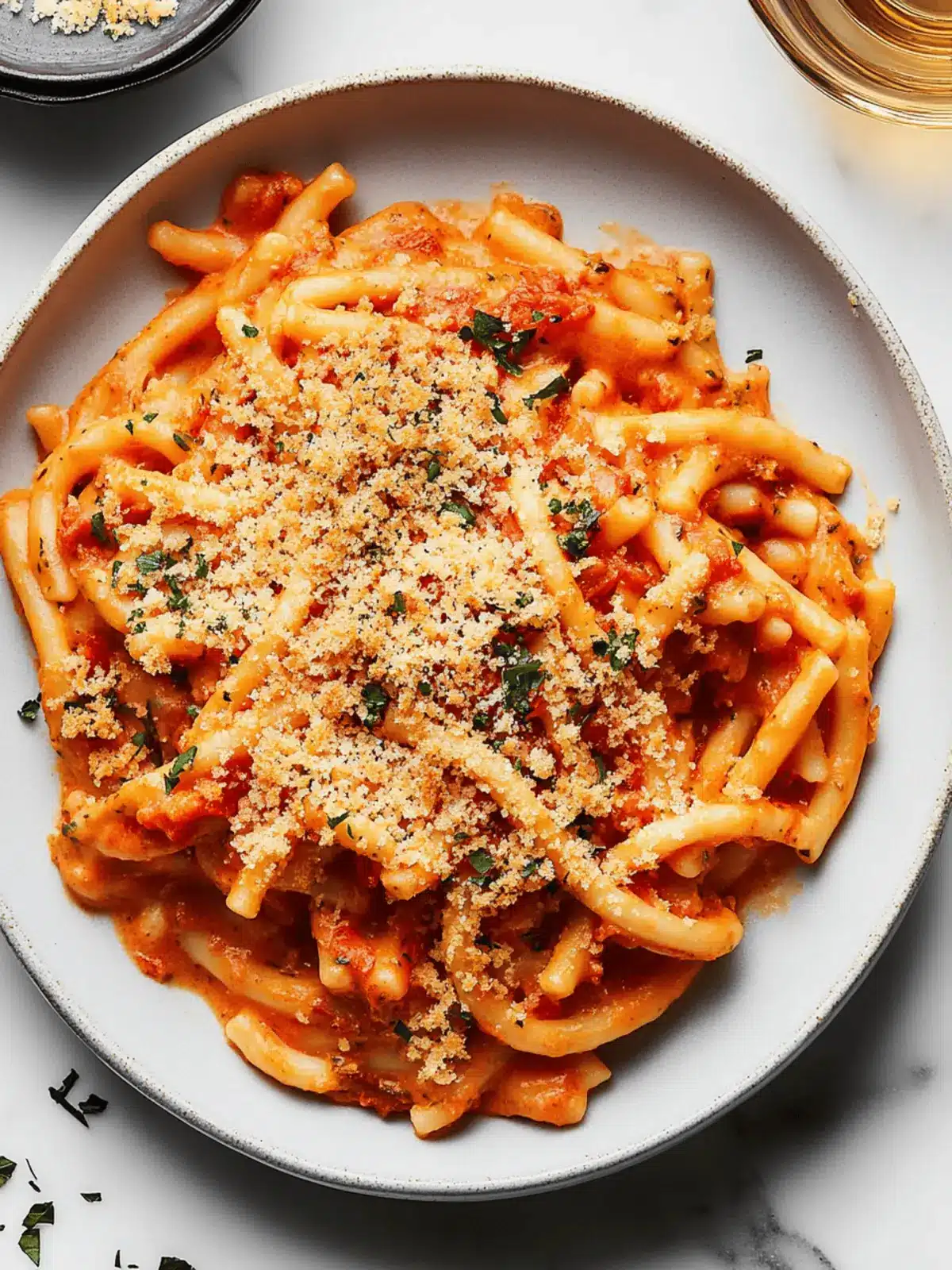 Creamy Vegan Red Pepper Pasta with Crunchy Garlic Breadcrumbs 3 Creamy Vegan Red Pepper Pasta With Garlic Bread Breadcrumbs