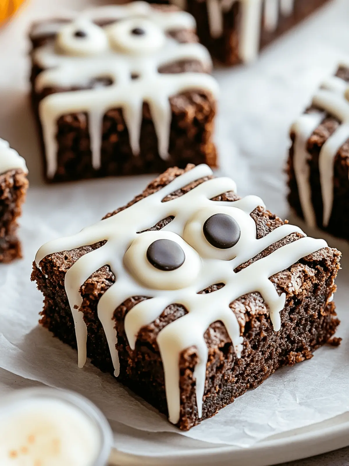 Indulge in Spooky Mummy Brownies for a Halloween Treat 2 Spooky Mummy Brownies