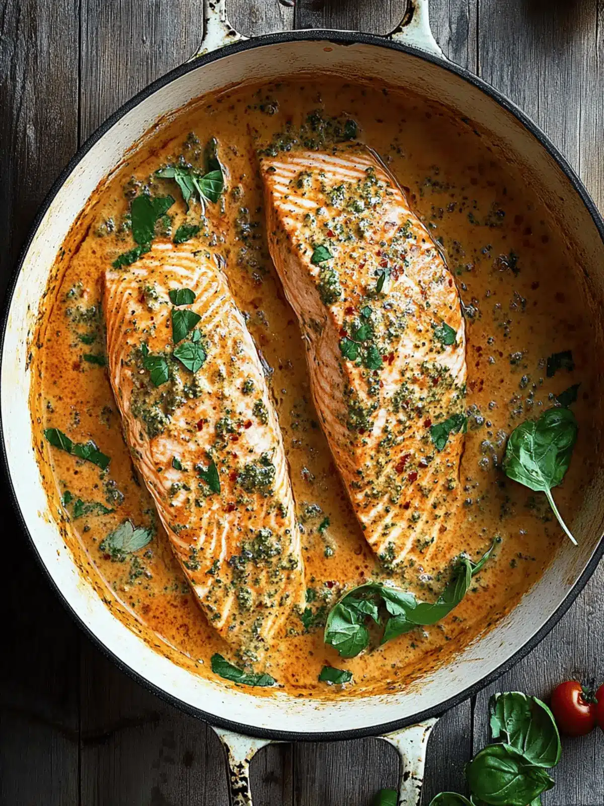 30-Minute Salmon in Creamy Red Pesto Sauce Delight 2 Salmon in Creamy Red Pesto Sauce