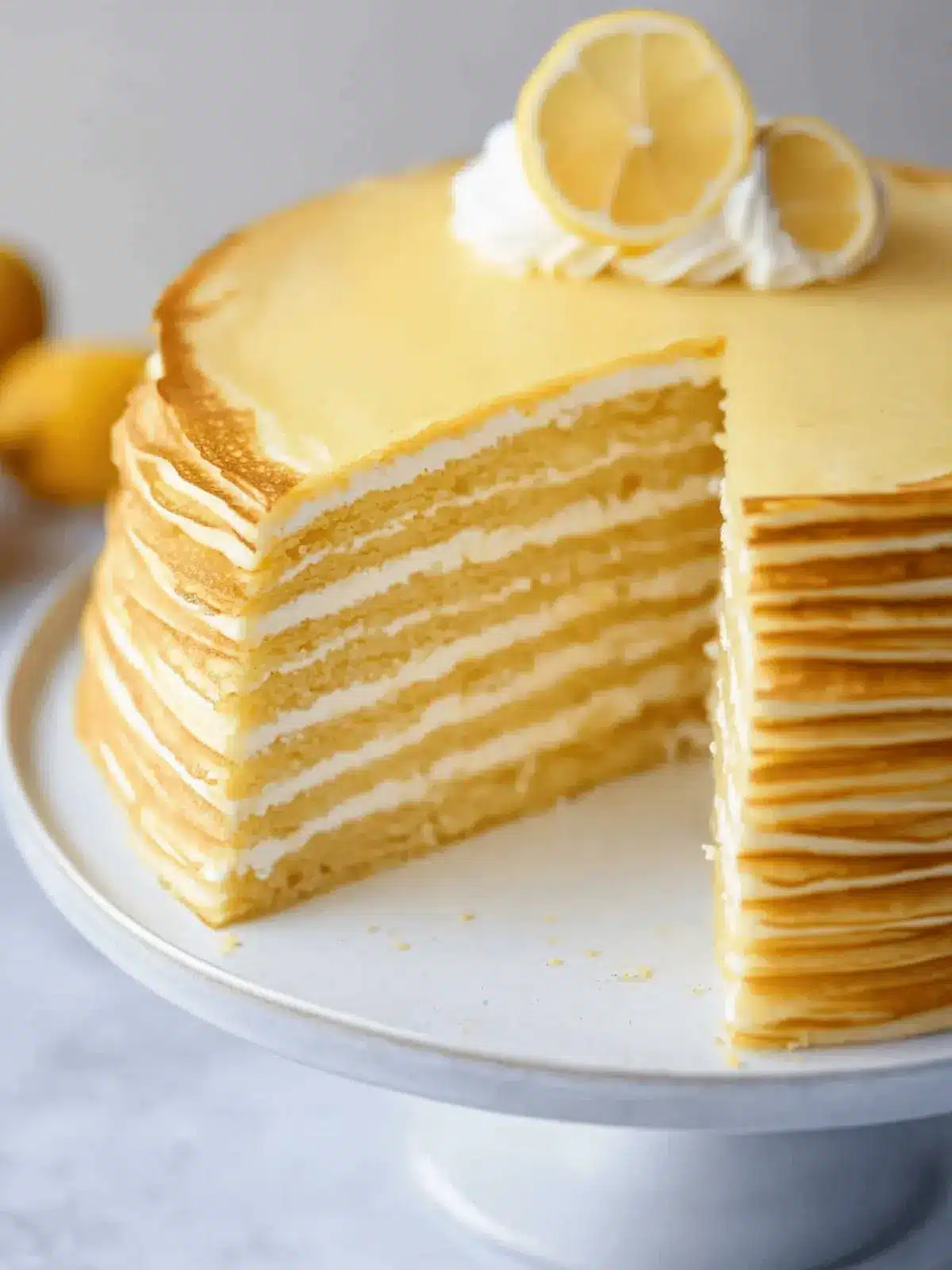 Lemon Crepe Cake: A Refreshing Twist for Your Dessert Table 2 Lemon Crepe Cake