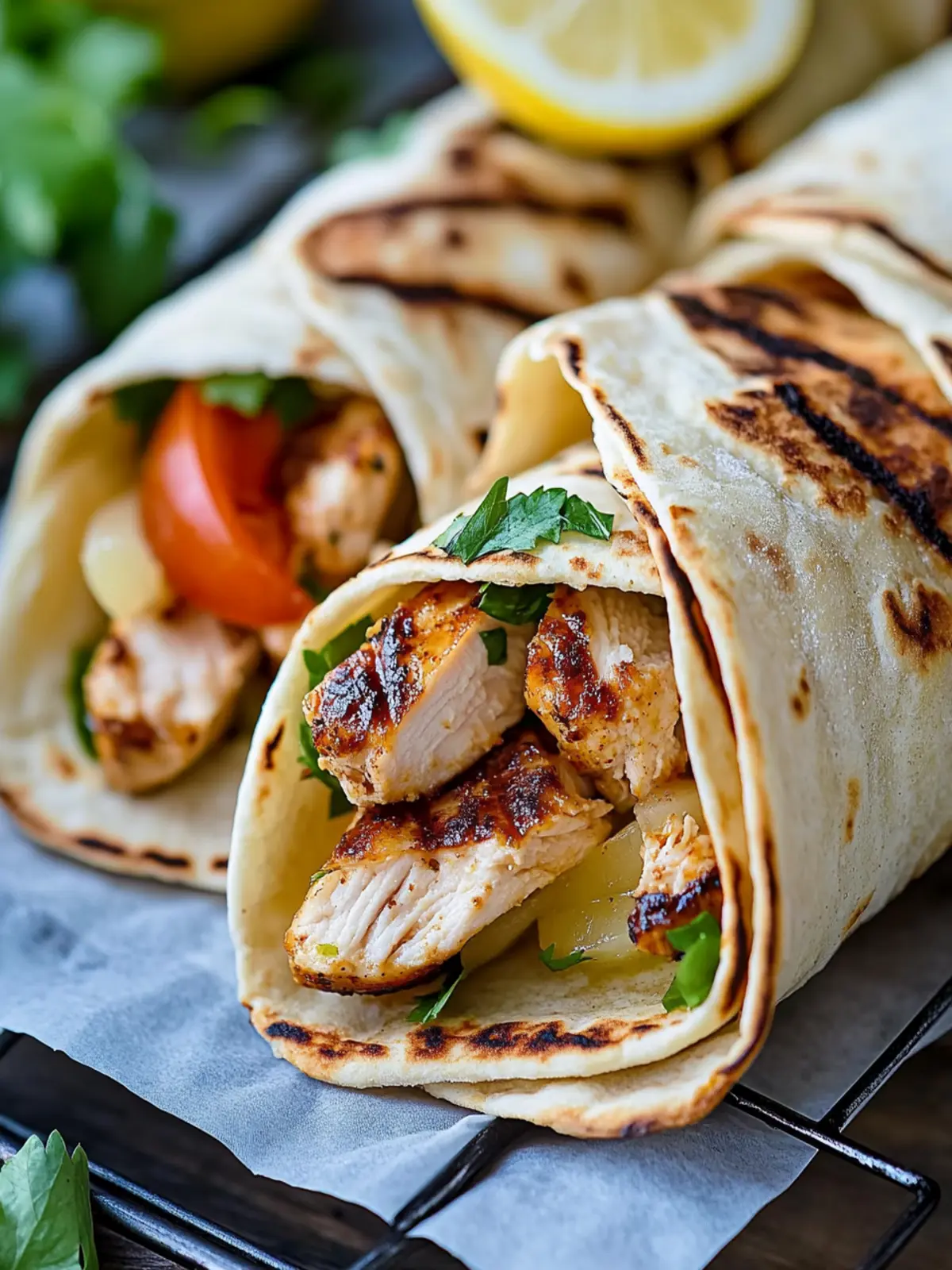 Grilled Lemon Chicken Flatbread Wraps That Wow Your Tastebuds 2 Grilled Lemon Chicken Flatbread Wraps