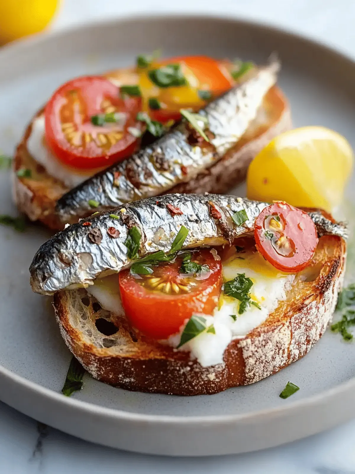 Sardines on Toast: Quick, Crunchy, and Full of Flavor! 2 Sardine on Toast