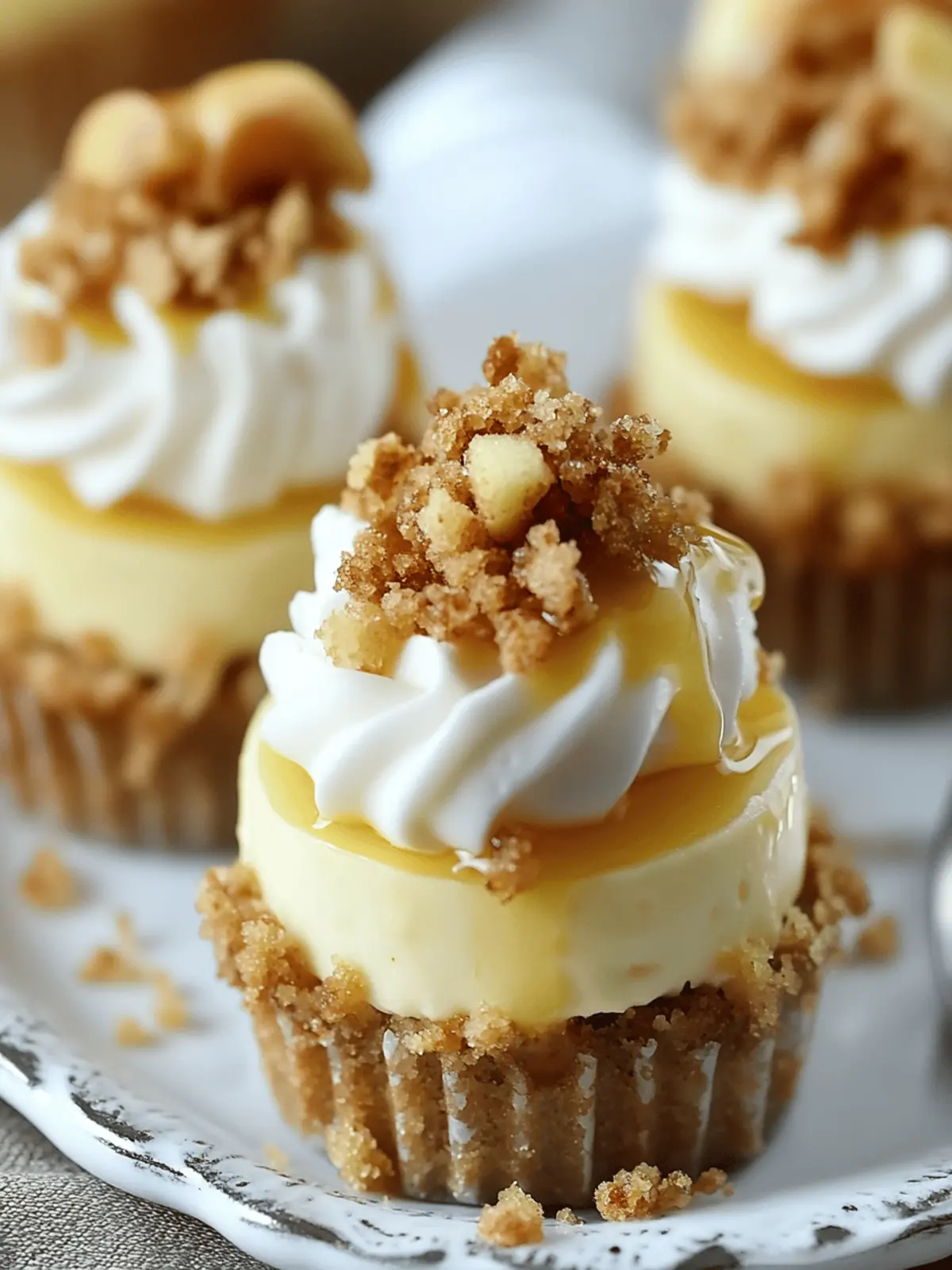 Apple Crisp Mini Cheesecakes: Your Fall Dessert Must-Try 4 Apple Crisp Mini Cheesecakes