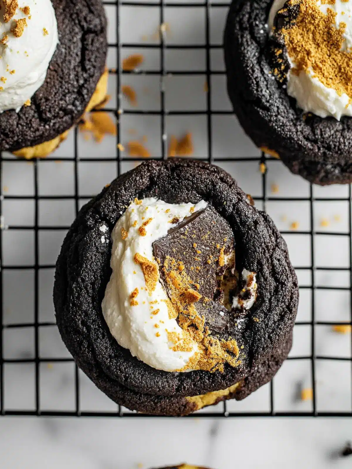 Irresistible Chocolate S'mores Cookies for a Cozy Night In 2 Chocolate S'mores Cookies