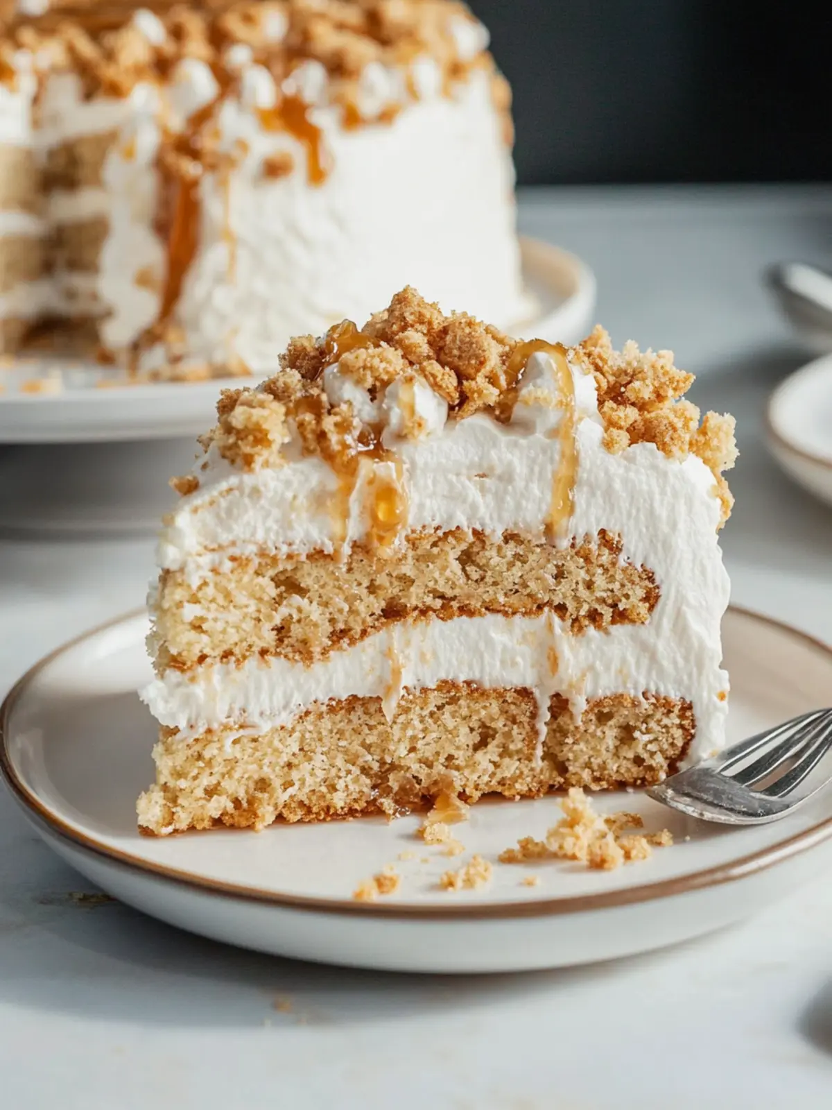 Caramel Crunch Cake: A Sweet Delight with Pecan Magic 4 Caramel Crunch Cake