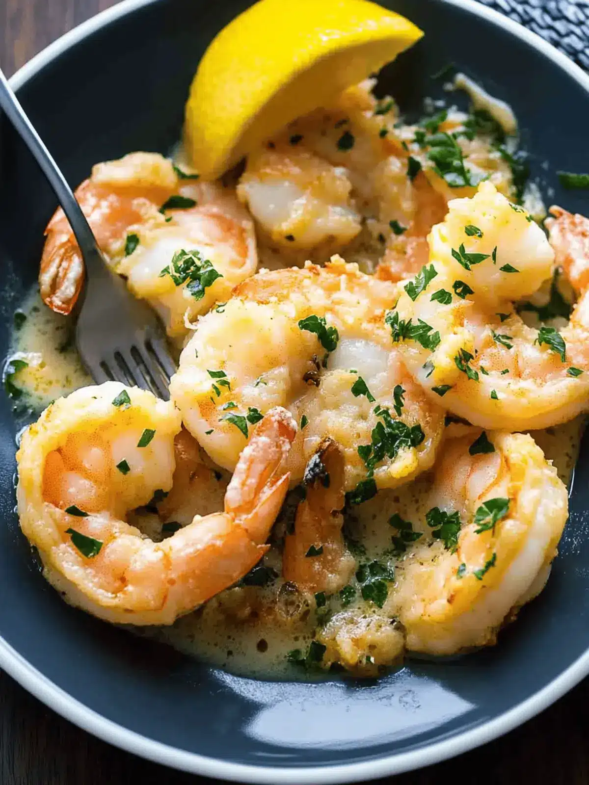 Savory Shrimp Francese with Garlic Wine Sauce Delight 4 Shrimp Francese