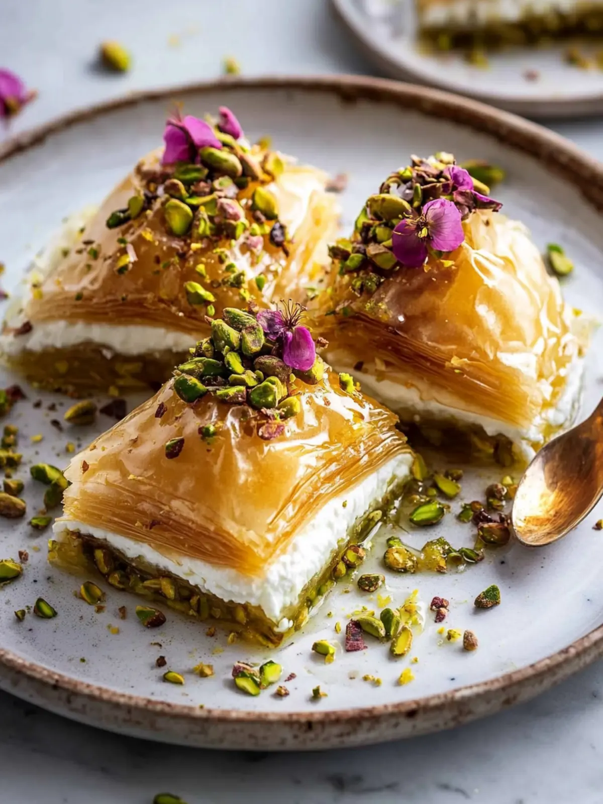 Deconstructed Pistachio Baklava with Orange Blossom Ricotta Magic 2 Deconstructed Pistachio Baklava with Orange Blossom Ricotta