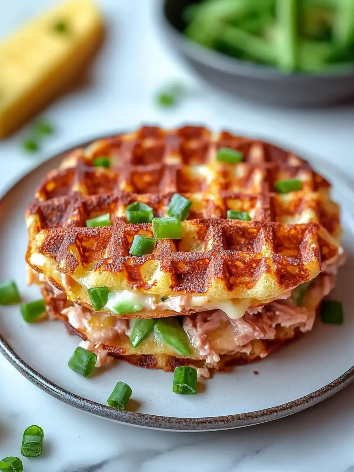 Delicious Healthy Tuna Melt Chaffle in Just 8 Minutes 2 Healthy Tuna Melt Chaffle