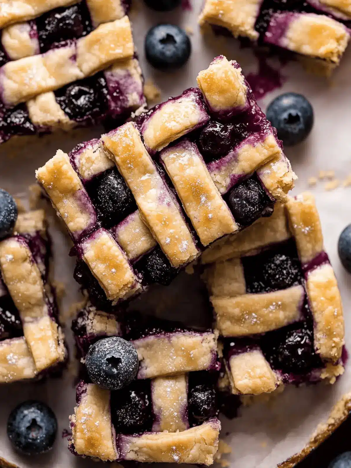 Gooey Blueberry Pie Bars with Lattice Crust You ll Adore 4 Gooey Blueberry Pie Bars with Lattice Pie Crust