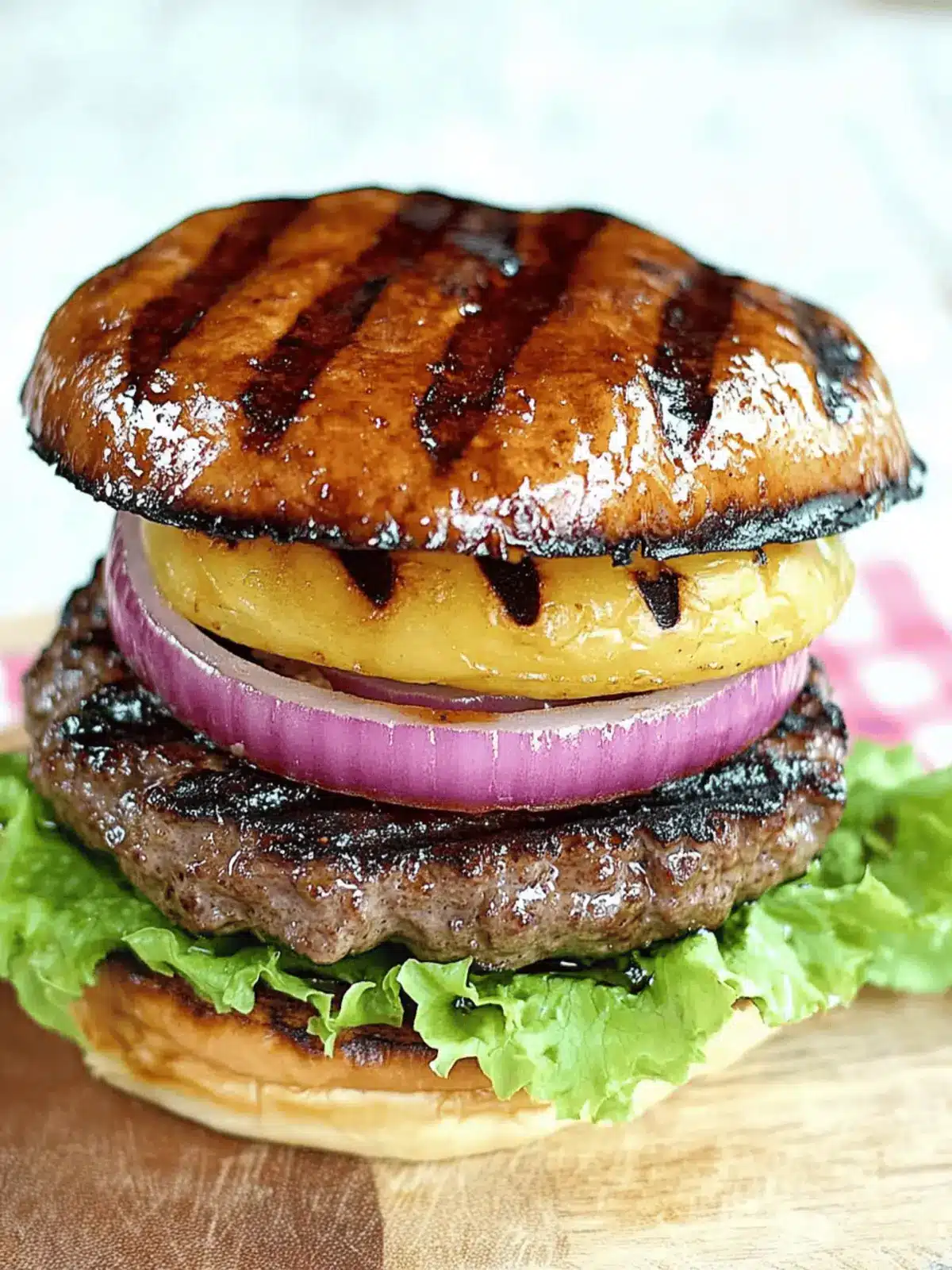 Grilled Teriyaki Burger with Sweet Pineapple Bliss 2 Grilled Teriyaki Burger