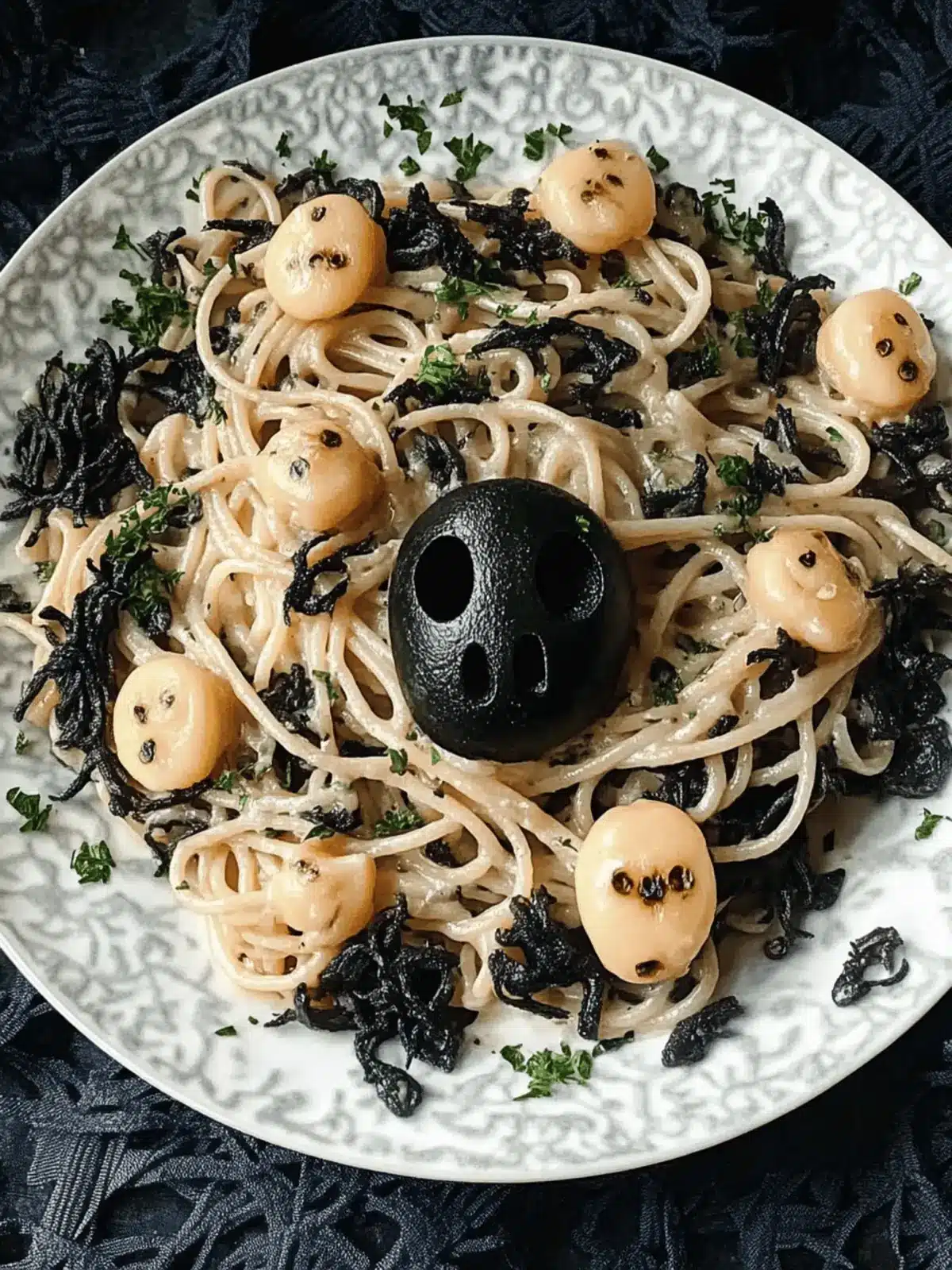 Spooky Pasta Magic: Creamy Mushroom Skulls for Halloween 3 Spooky Pasta
