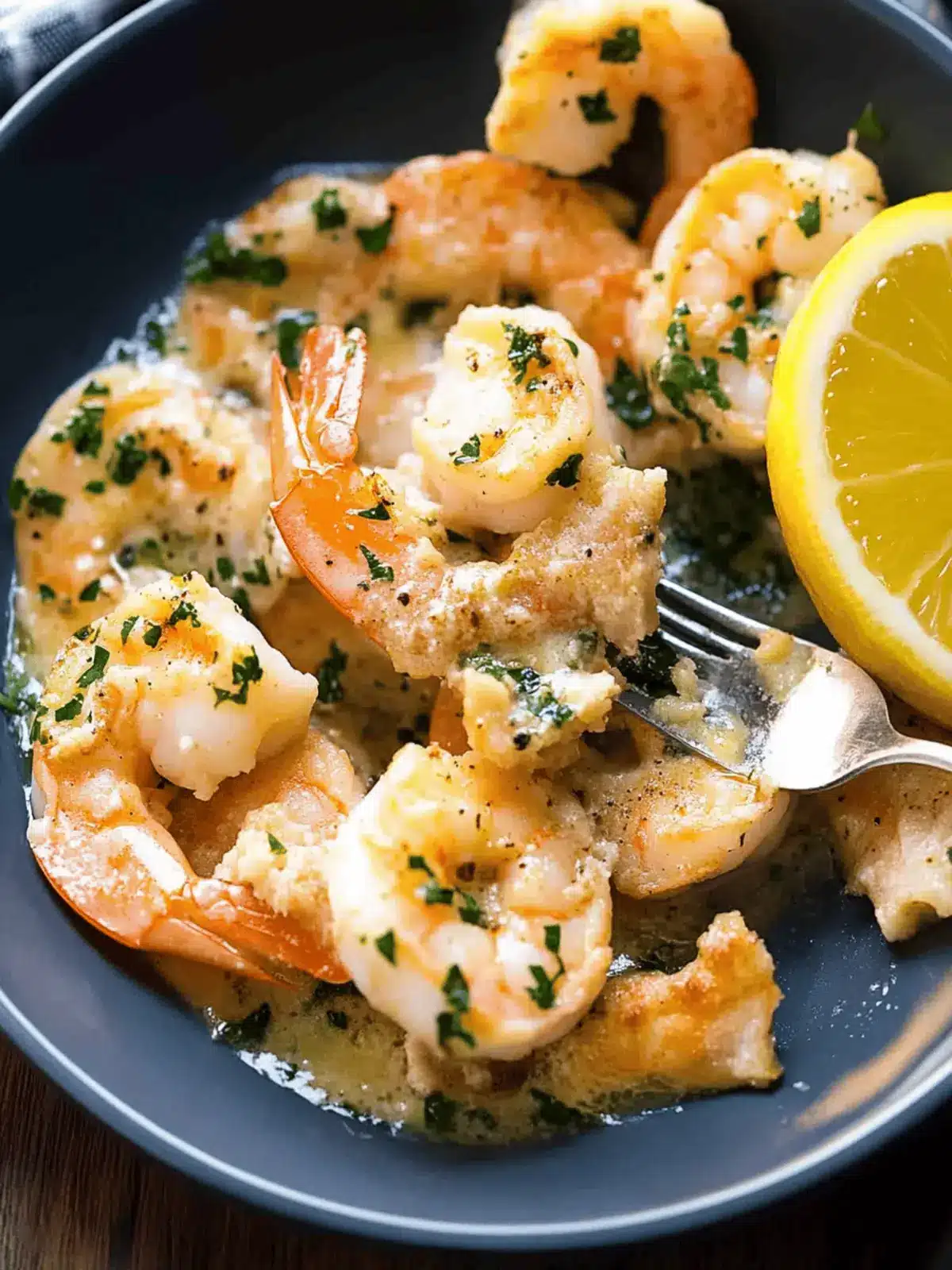 Savory Shrimp Francese with Garlic Wine Sauce Delight 2 Shrimp Francese