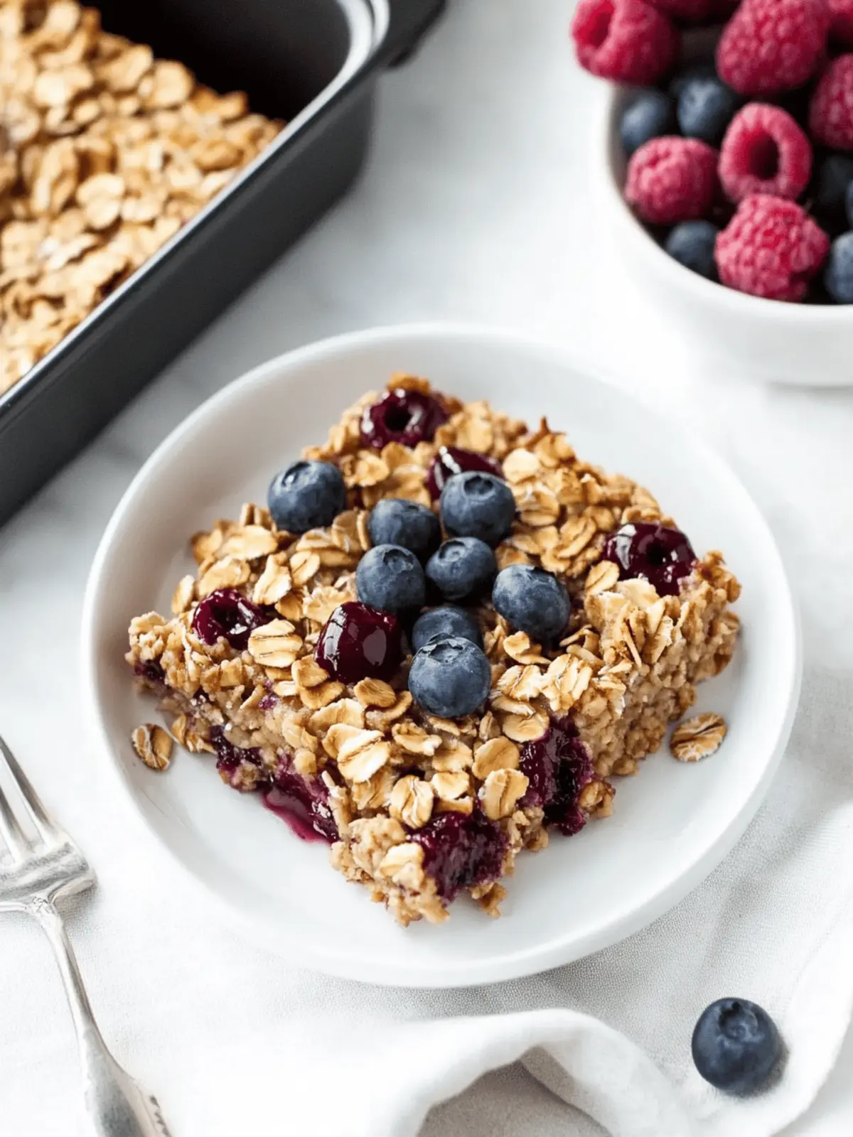 Vegan Baked Oatmeal Bliss with Applesauce and Fruit Boosts 4 Vegan Baked Oatmeal