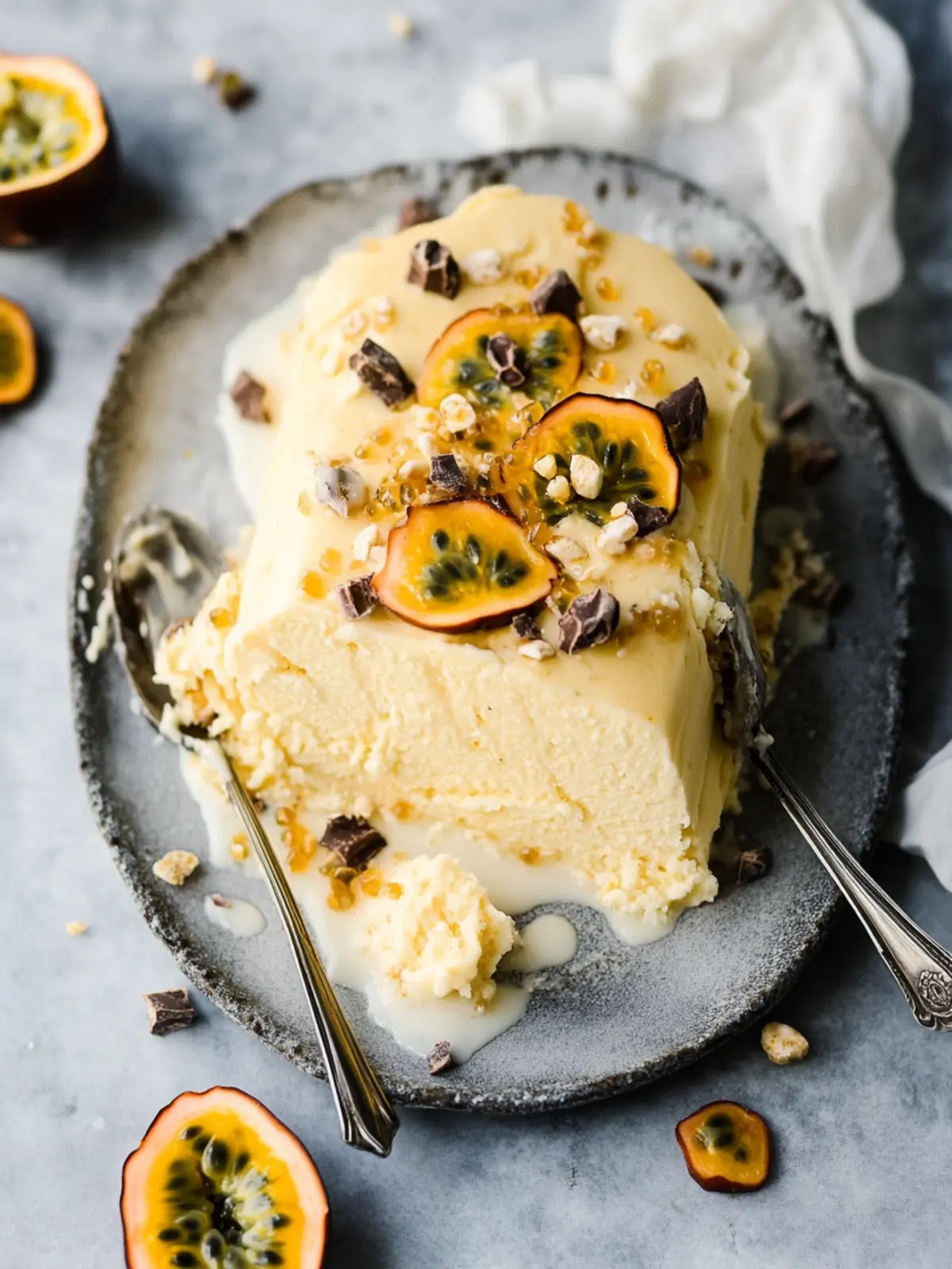 White Chocolate and Passion Fruit Semifreddo: Pure Summer Bliss 4 White Chocolate and Passion Fruit Semifreddo