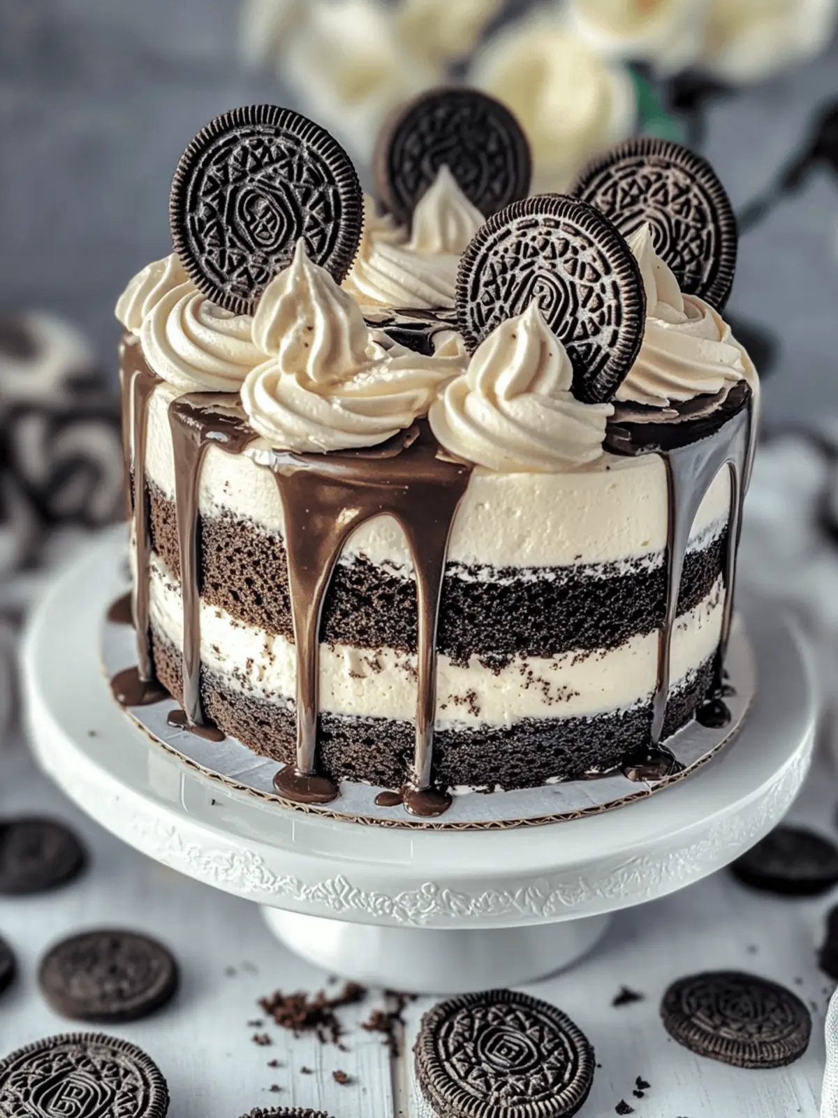 Oreo Cookies and Cream Cake That's Pure Indulgence 4 Oreo Cookies and Cream Cake