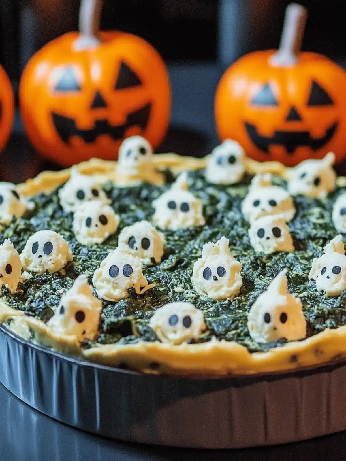 Creepy and Creamy Spooky Halloween Graveyard Spinach Dip 2 Spooky Halloween Graveyard Spinach Dip