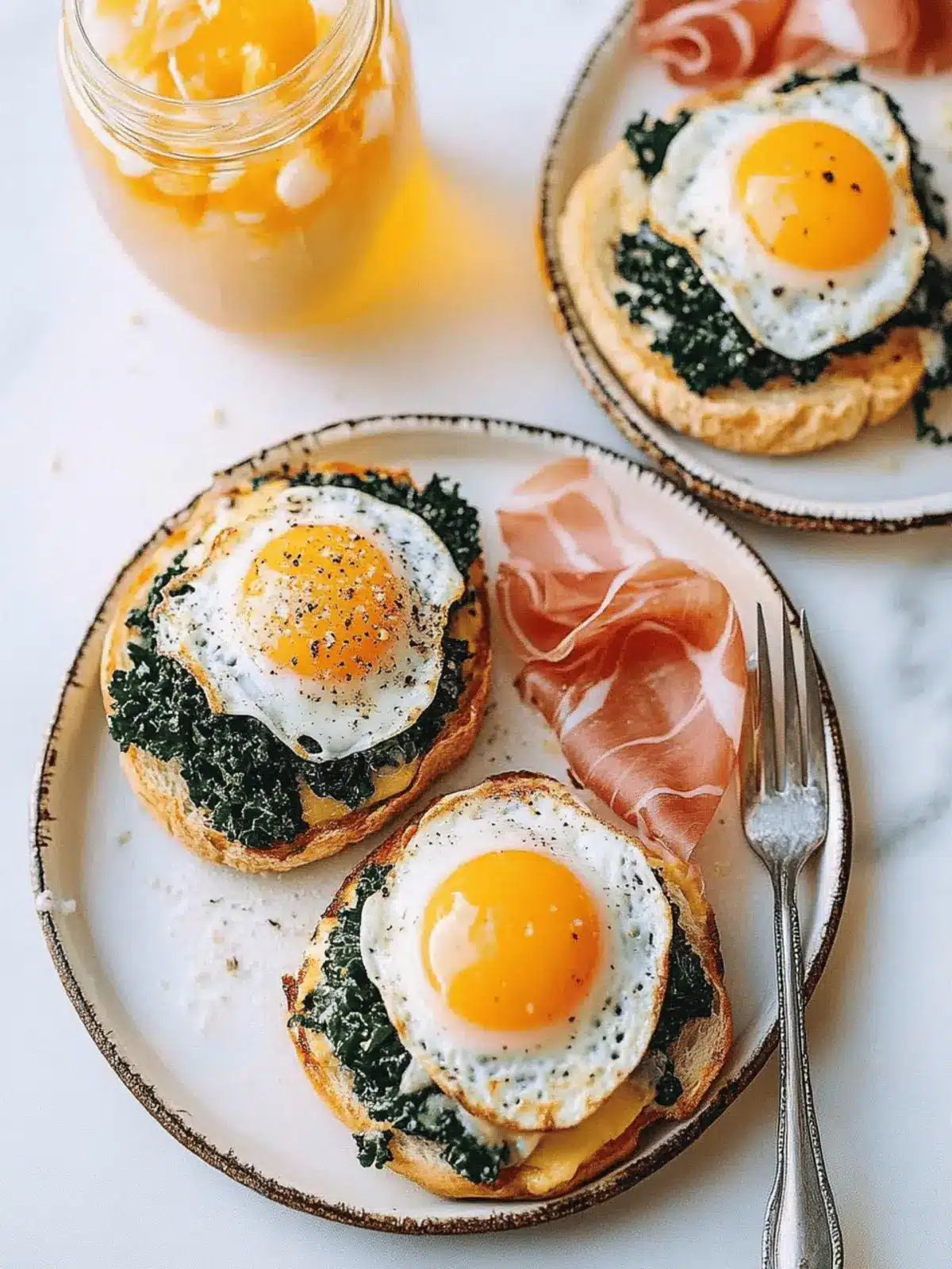 Cheesy Kale Prosciutto Brunch Melts with Eggs for a Cozy Morning 4 Cheesy Kale Prosciutto Brunch Melts with Eggs