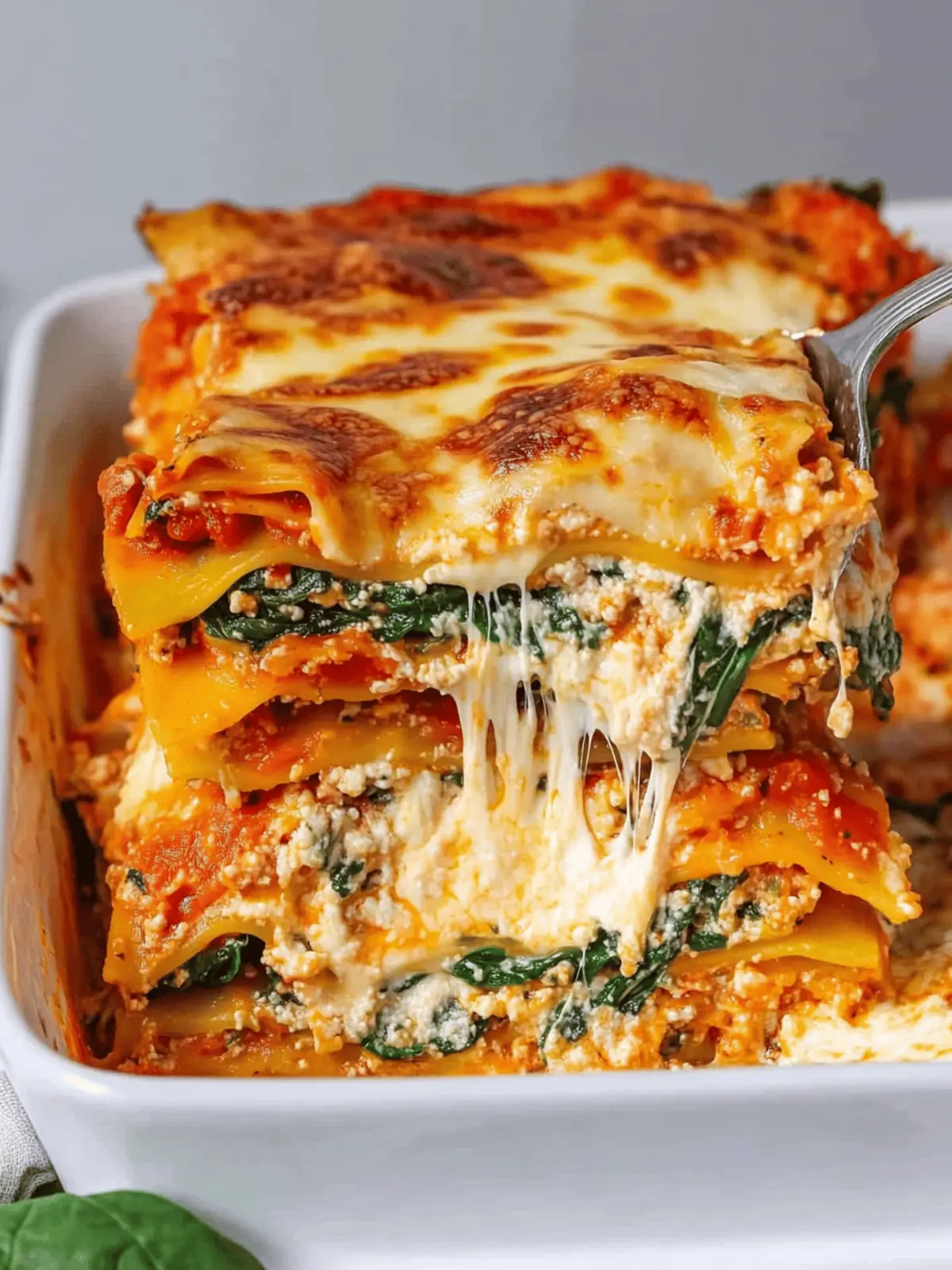Ultimate Spinach Lasagna: 3 Cheeses for Comfort Dining 4 Ultimate Spinach Lasagna (3 Cheeses)