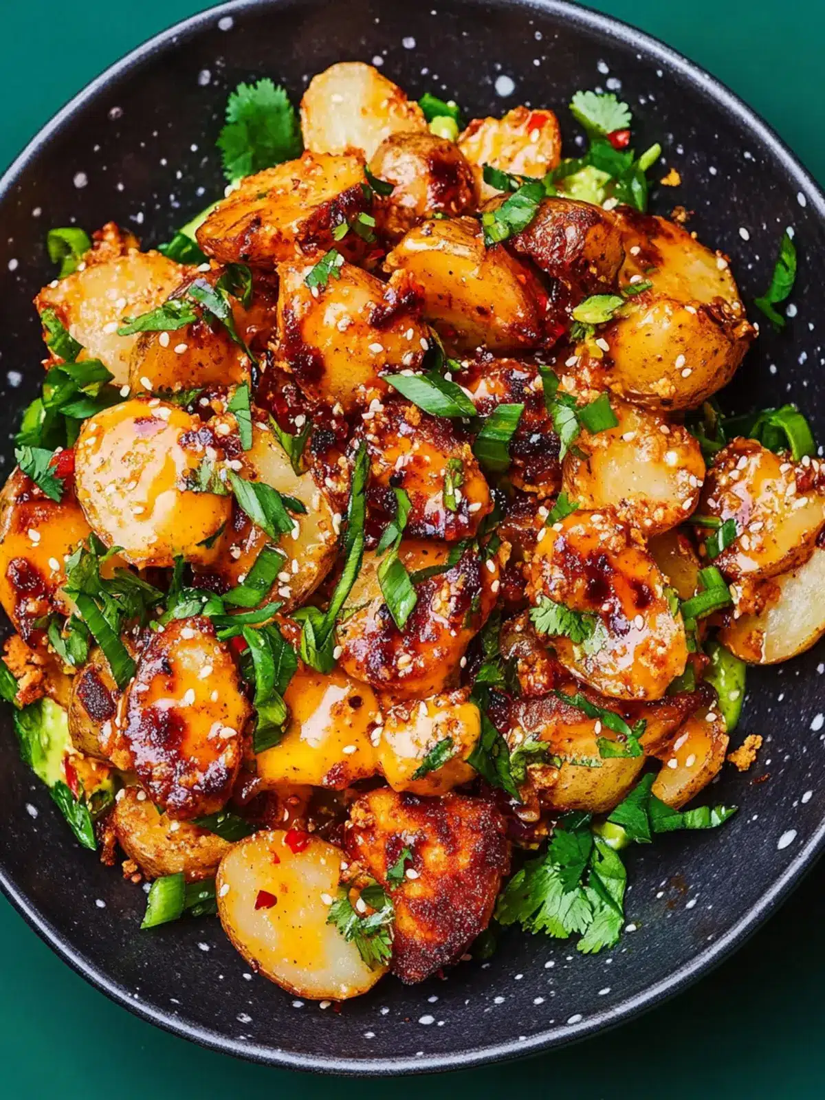 Crispy Gochujang Potato Salad That'll Ignite Your Taste Buds 3 Crispy Gochujang Potato Salad