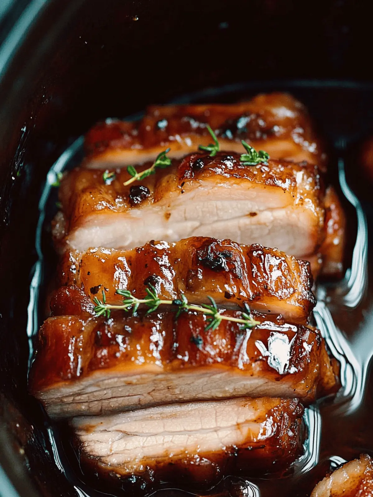 Melt-in-Your-Mouth Slow Cooker Pork Belly with Honey Balsamic Glaze 3 Slow Cooker Pork Belly with Honey Balsamic Glaze