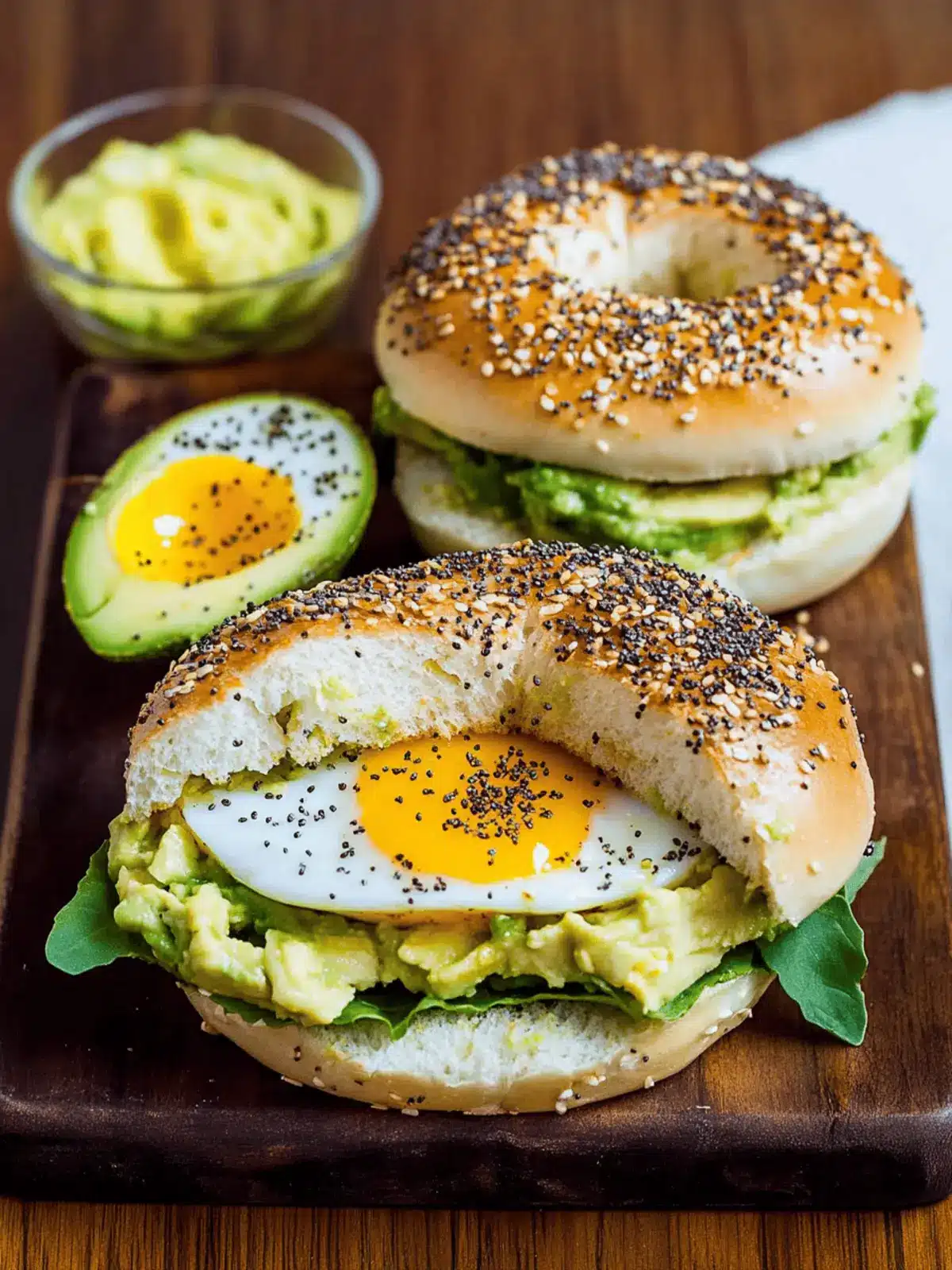 Ultimate Avocado Egg Sandwich on Everything Bagel Bliss 2 Avocado Egg Sandwich with Everything Bagel