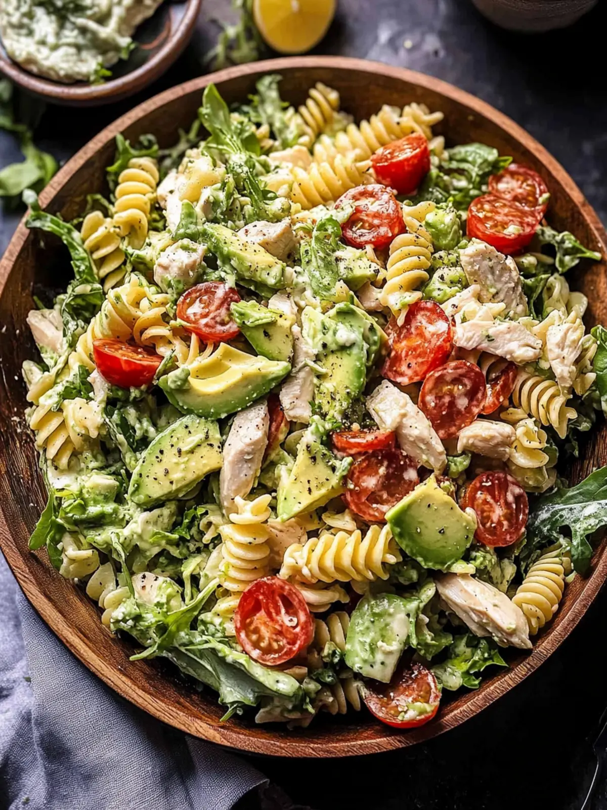 Creamy Avocado Ranch Chicken Pasta Salad You'll Love 4 Creamy Avocado Ranch Chicken Pasta Salad