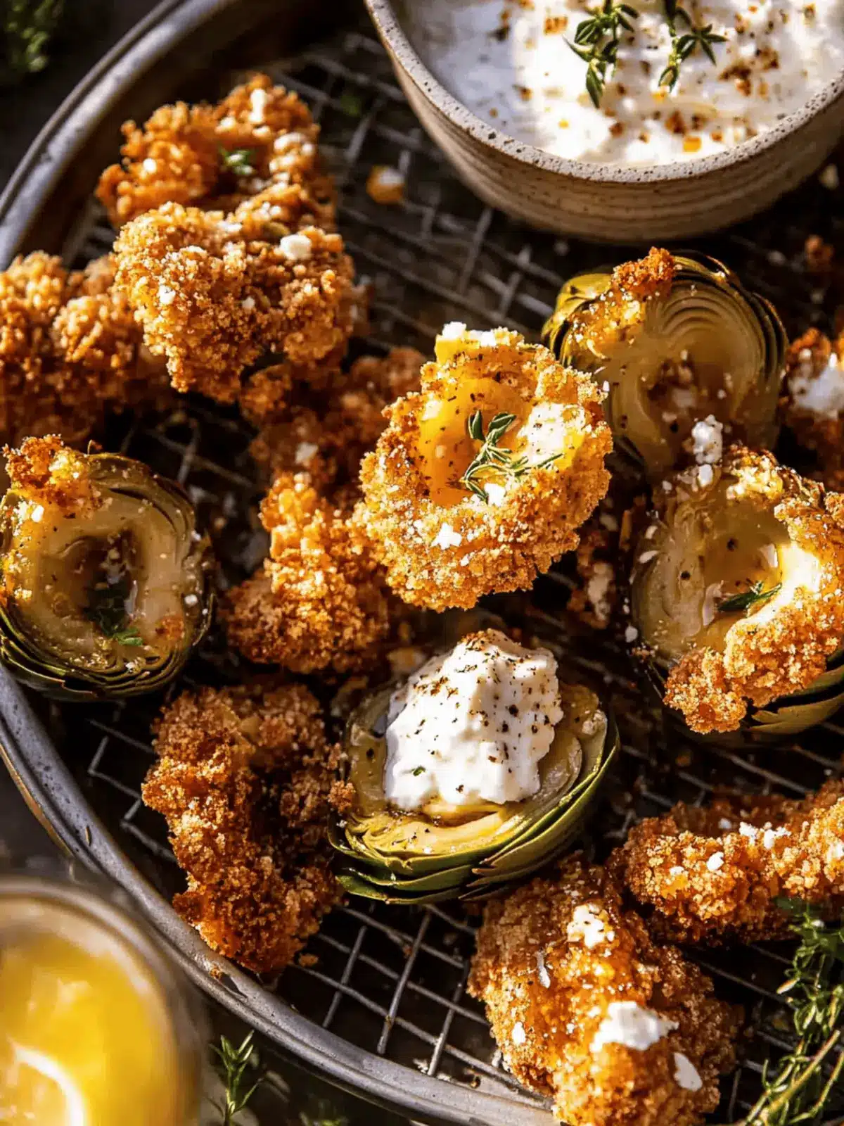 Baked Artichokes with Honey Whipped Feta: Spring's Delightful Appetizer 4 Baked Artichokes with Honey Whipped Feta