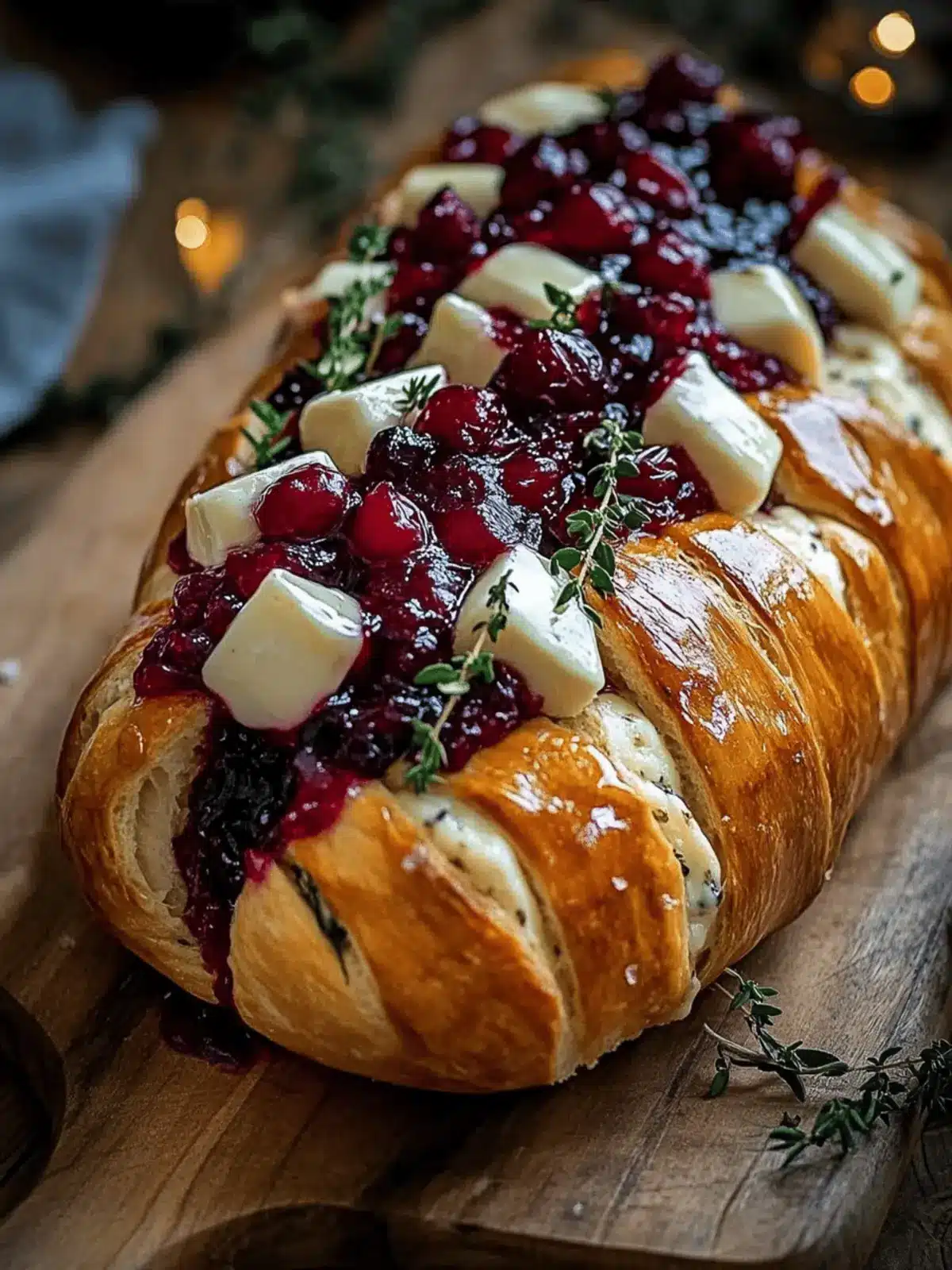Garlic Herb Sourdough Bread Stuffed with Brie & Cranberry Bliss 3 Garlic Herb Sourdough Bread Stuffed with Brie and Cranberry Sauce