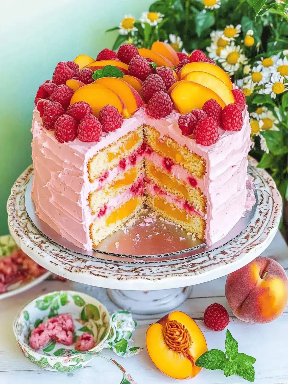 Raspberry Peach Cake: A Refreshing Summer Delight for You 2 Raspberry Peach Cake