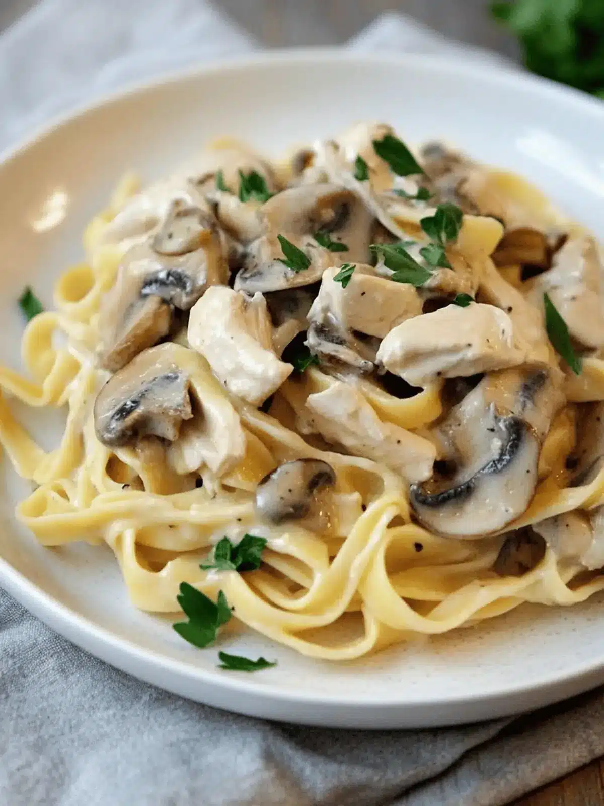 Creamy Chicken Mushroom Fettuccine for Cozy Nights In 4 Chicken Mushroom Fettuccine