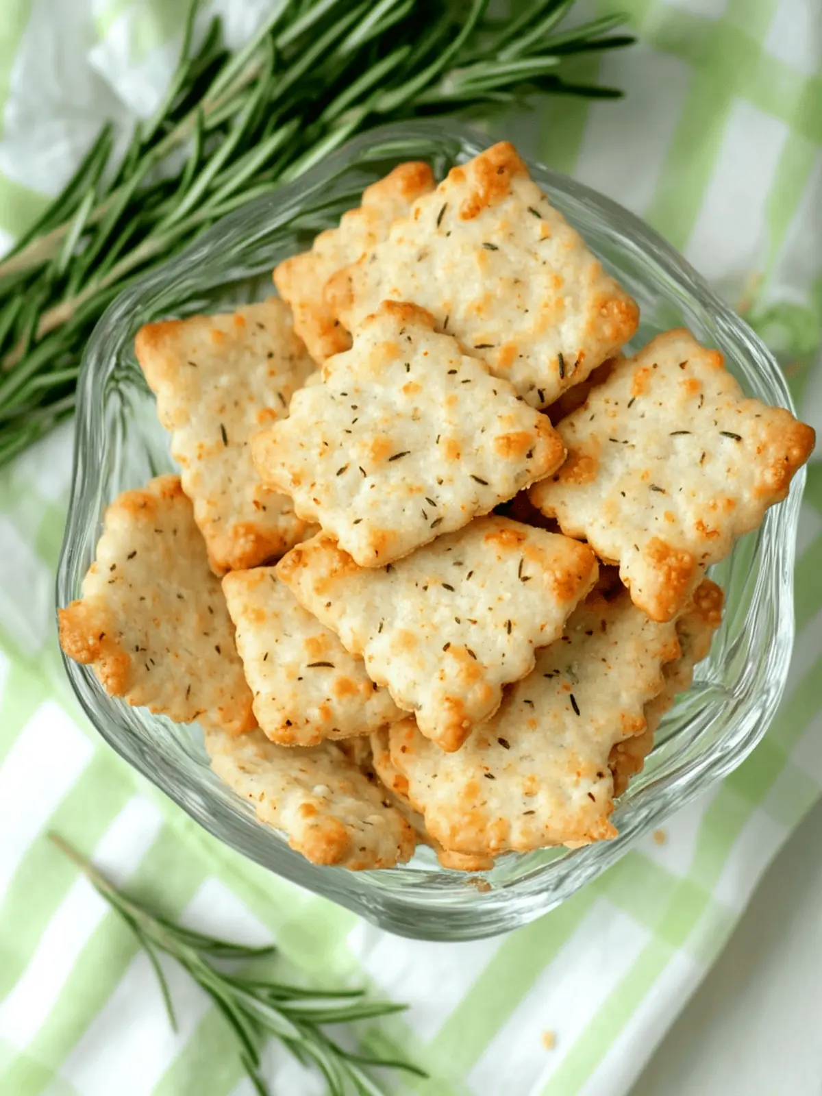 Crispy Parmesan Rosemary Crackers Made in 20 Minutes! 4 Parmesan Rosemary Crackers