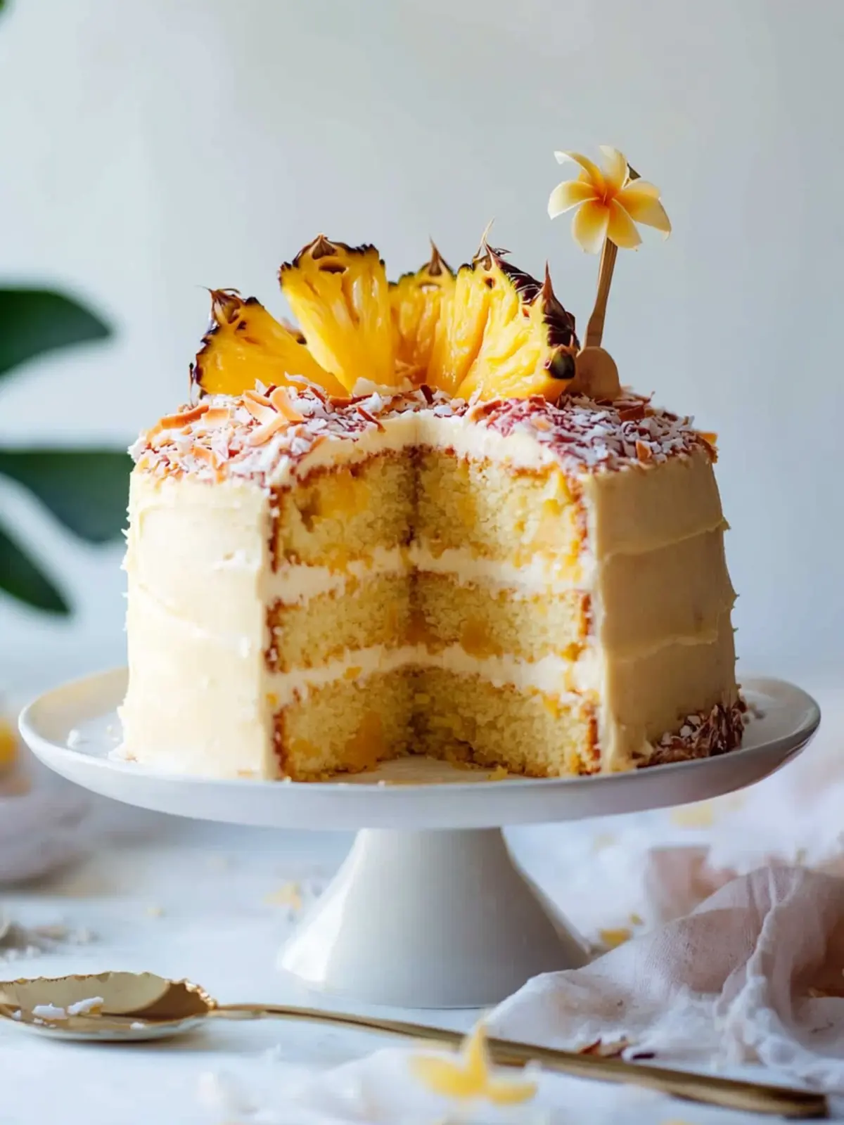 Delicious Gluten-Free Pineapple Coconut Cake with Passionfruit Curd 2 Gluten-Free Pineapple Coconut Cake with Passionfruit Curd