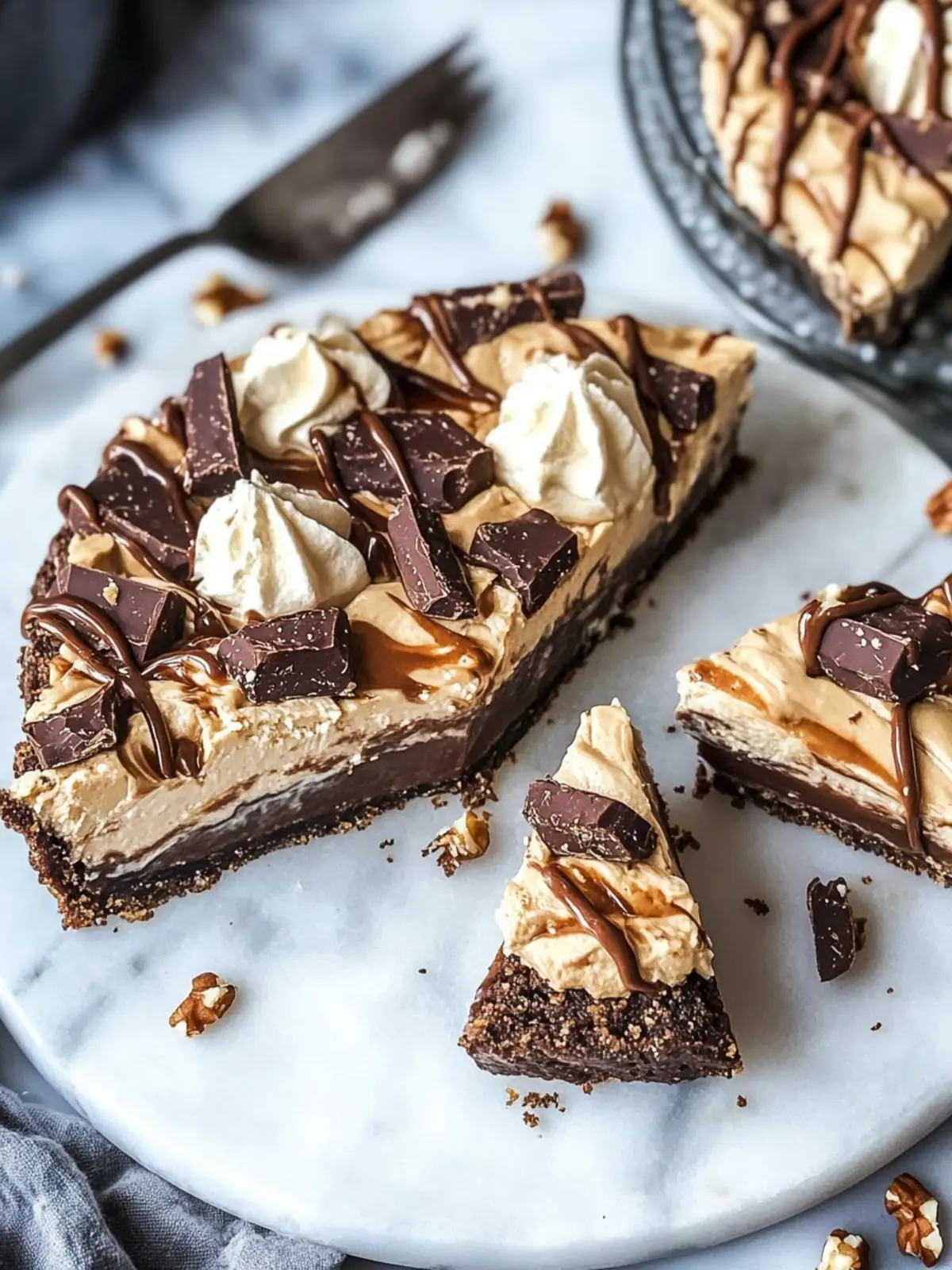 Decadent Healthy Snickers Pie You'll Want to Savor Tonight 2 Healthy Snickers Pie