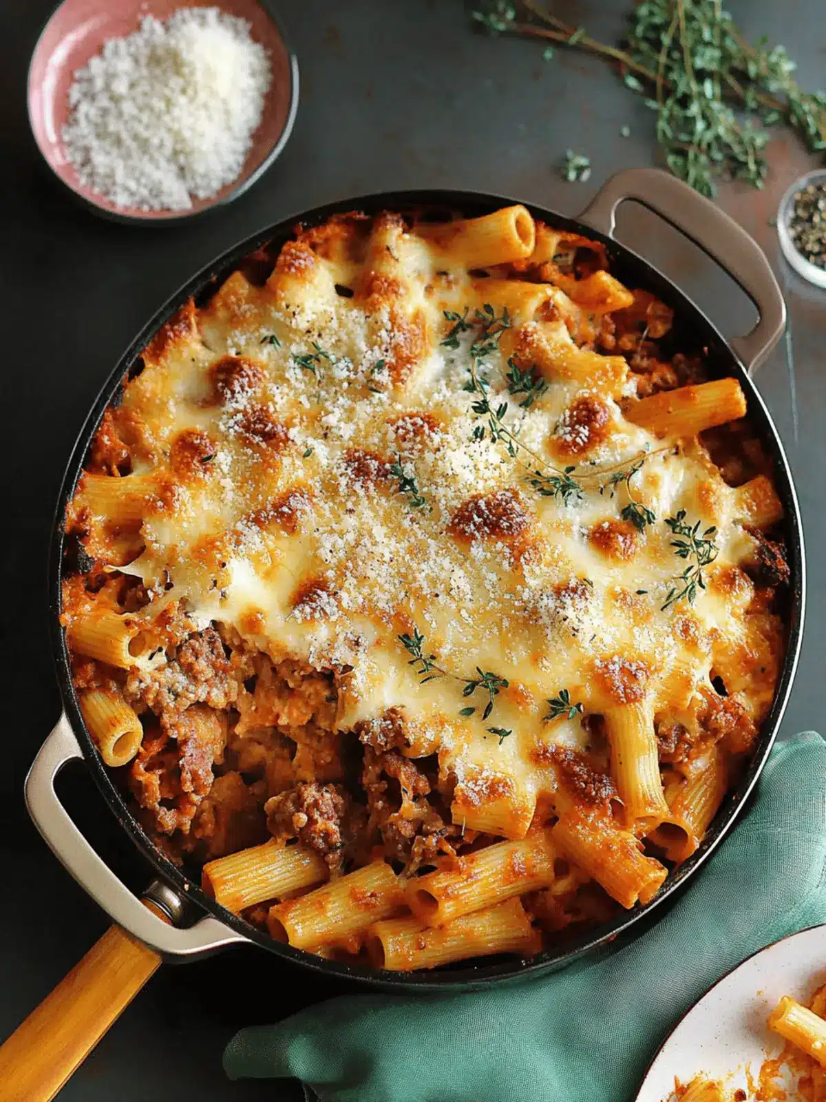 Baked Rigatoni with Sausage and Boursin Cheese Bliss 2 Baked Rigatoni with Sausage and Boursin Cheese