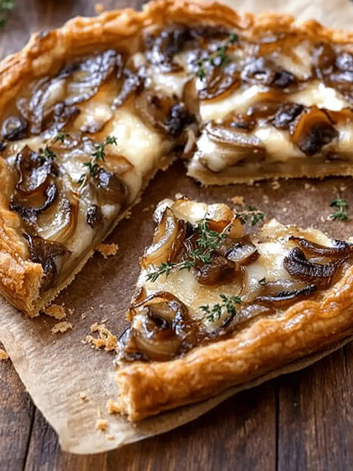 Irresistible French Onion Mushroom Tart in a Flaky Pastry 2 French Onion Mushroom Tart