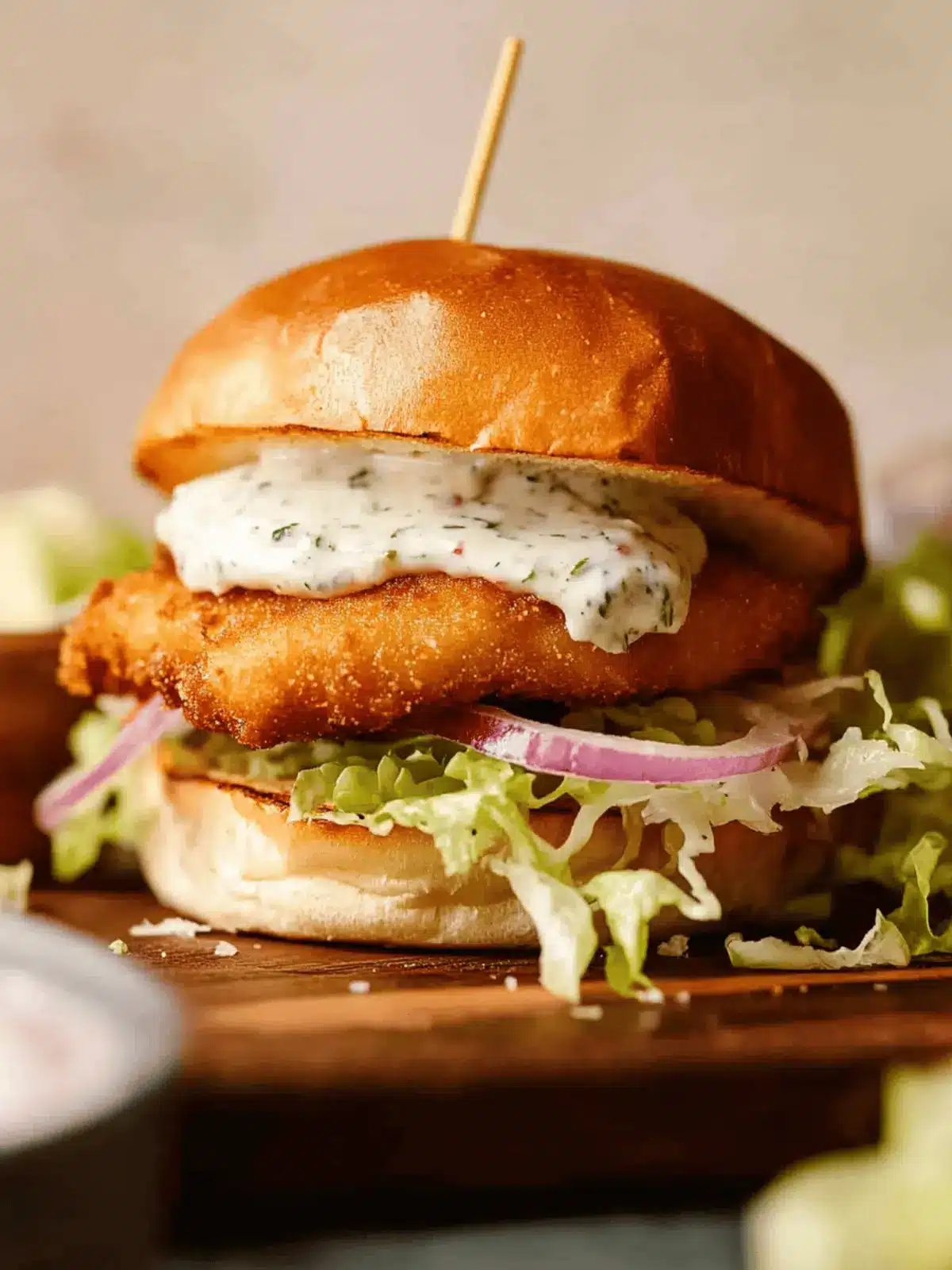 Crispy Cod Sandwich with Homemade Tartar Sauce for Summer Joy 2 Crispy Cod Sandwich with Homemade Tartar Sauce
