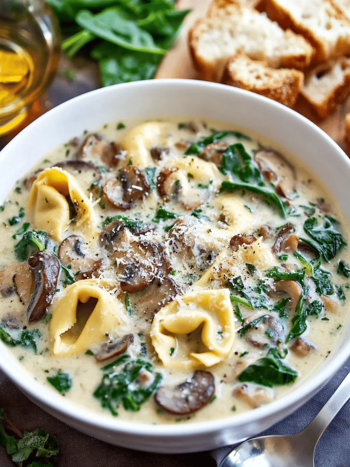 Creamy Parmesan Mushroom and Spinach Tortellini Soup for Cozy Nights 4 Creamy Parmesan Mushroom and Spinach Tortellini Soup