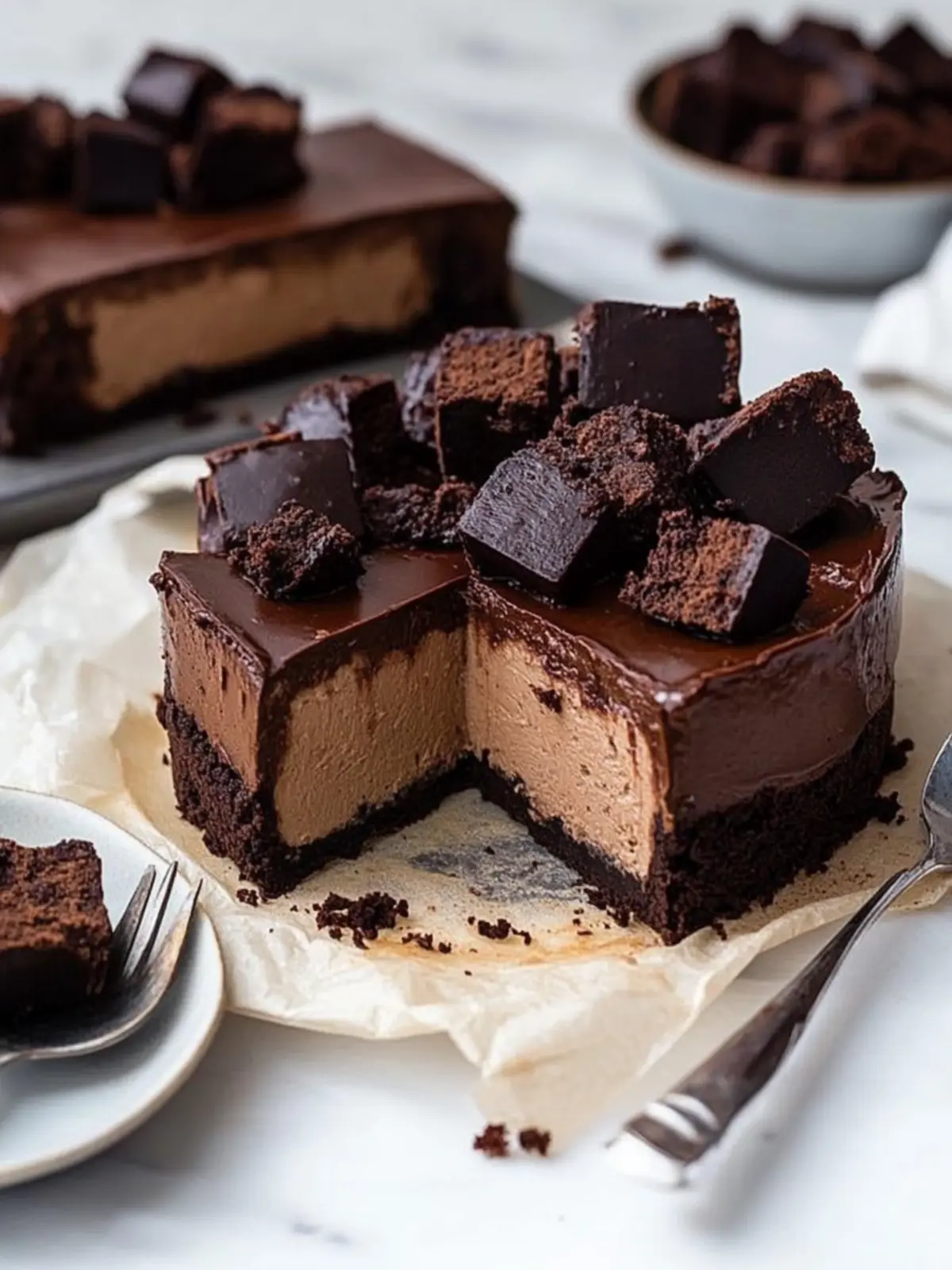 Decadent Vegan Brownie Basque Cheesecake You ll Love 2 Vegan Brownie Basque Cheesecake